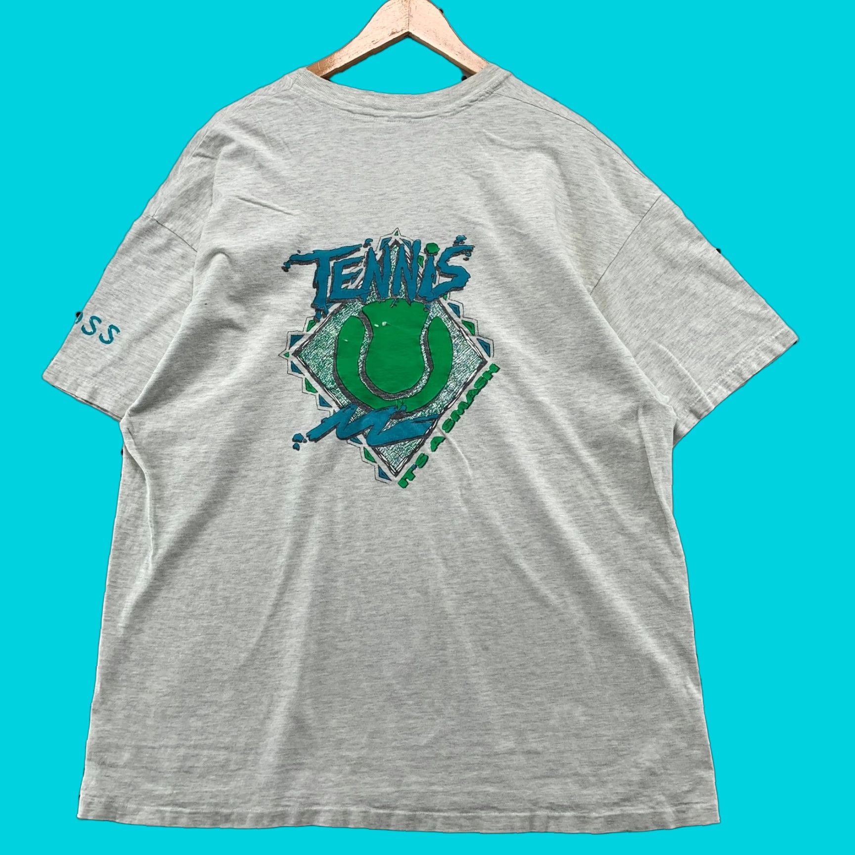 Hanes VINTAGE Hanes T-Shirt Tennis Shirt Mens 2XL Gray 90s Sports Cotton Hanes Beefy-T Mens 2XL 90s Tournament Baseball Football Size US XXL / EU 58 / 5 - 1 Thumbnail