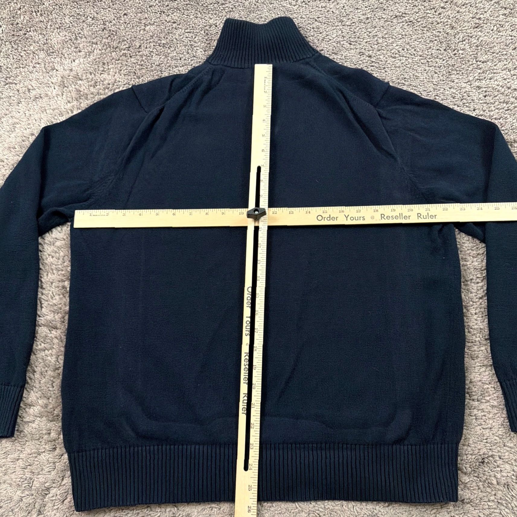 J.Crew VINTAGE J.CREW Sweater Mens L Blue Knit 1/4 Zip Pullover Long Sleeve 100% Cotton Warmth Size US L / EU 52-54 / 3 - 4 Thumbnail