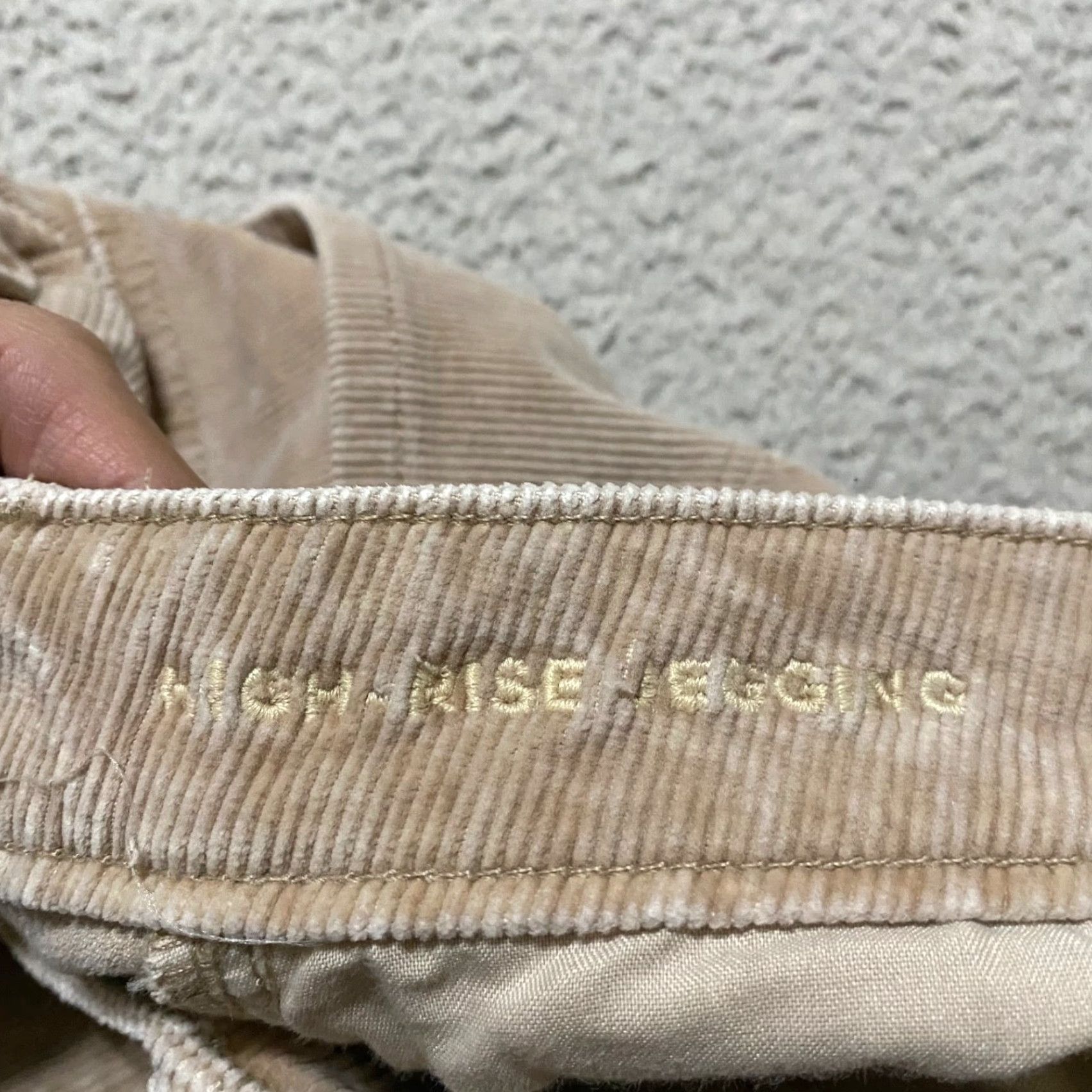 American Eagle Outfitters American Eagle Jeans Womens 0P Beige Corduroy Medium Wash High Rise Jegging Size 25" / US 0 / IT 36 - 4 Thumbnail
