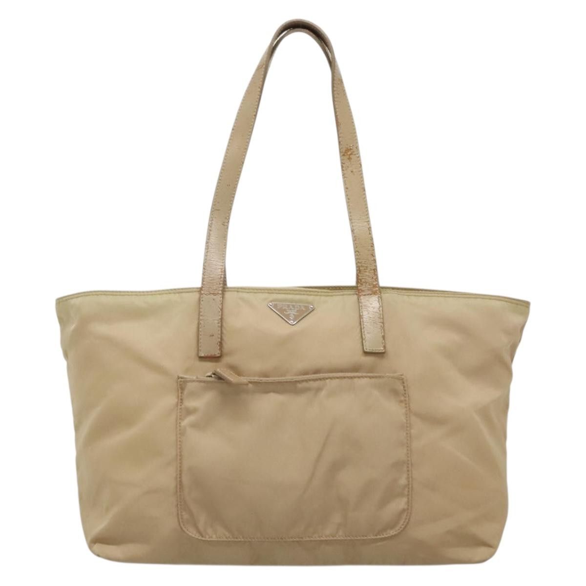 Prada PRADA Tote Bag Nylon Beige Silver Size ONE SIZE - 2 Thumbnail