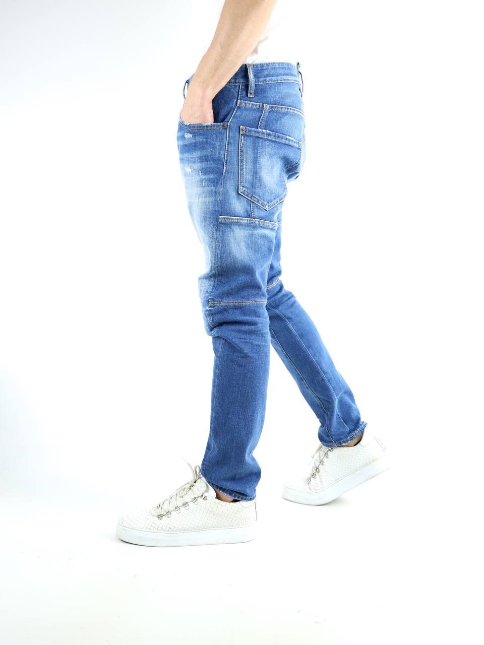 Dsquared2 DSQUARED2 Jeans Blue Tidy Biker Jean Size US 32 / EU 48 - 4 Thumbnail