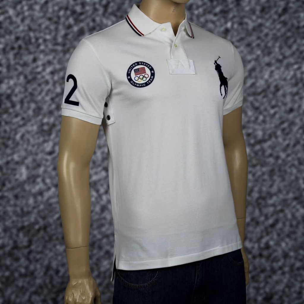 Polo Ralph Lauren Ralph Lauren Polo Shirt Medium White Custom Fit USA Olympic Polo Shirt NWT Size US M / EU 48-50 / 2 - 1 Thumbnail