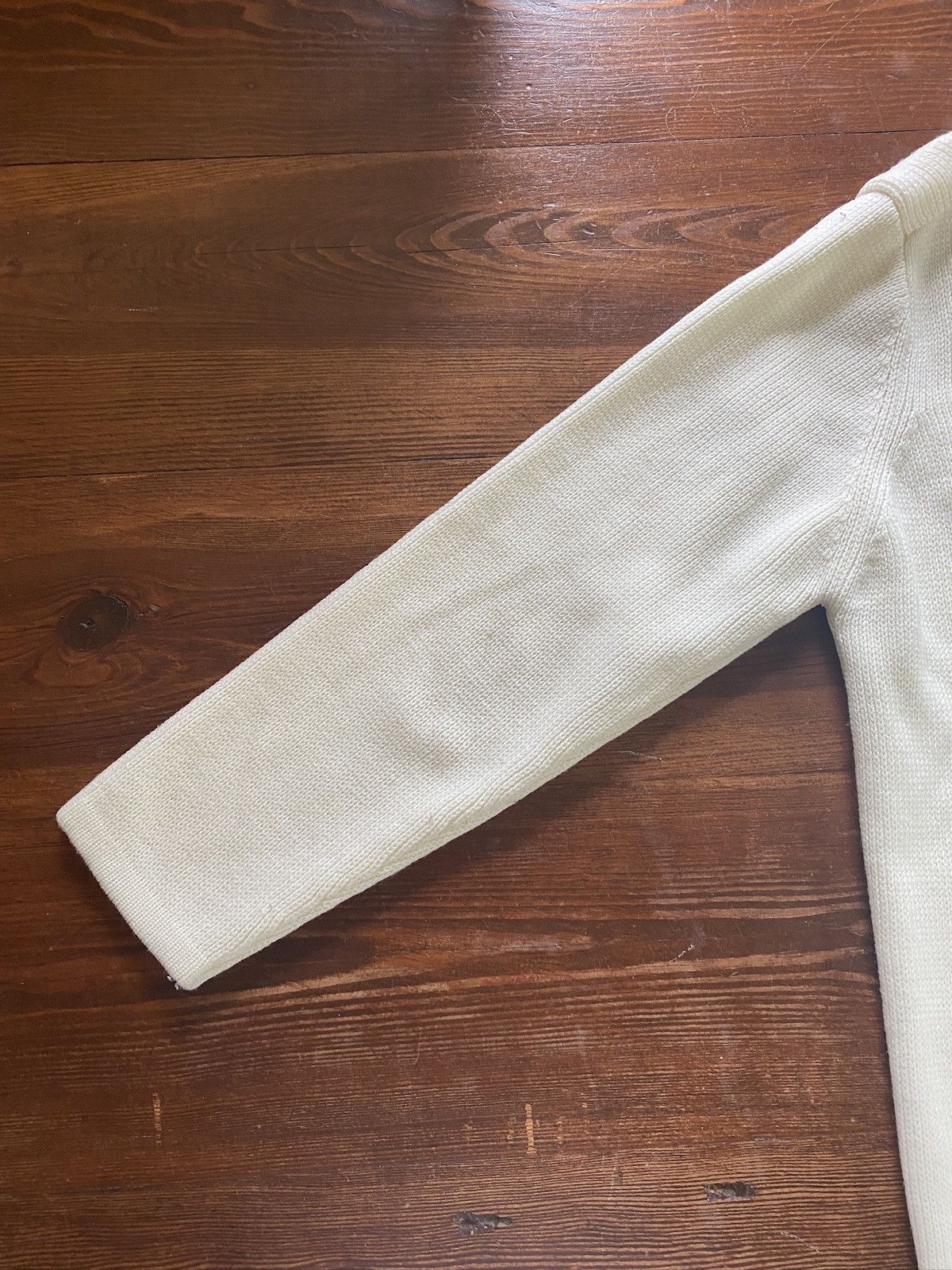 Sears Vintage 70’s Sears Women’s Cream Cowl Neck Cardigan Sweater Size M / US 6-8 / IT 42-44 - 16 Thumbnail