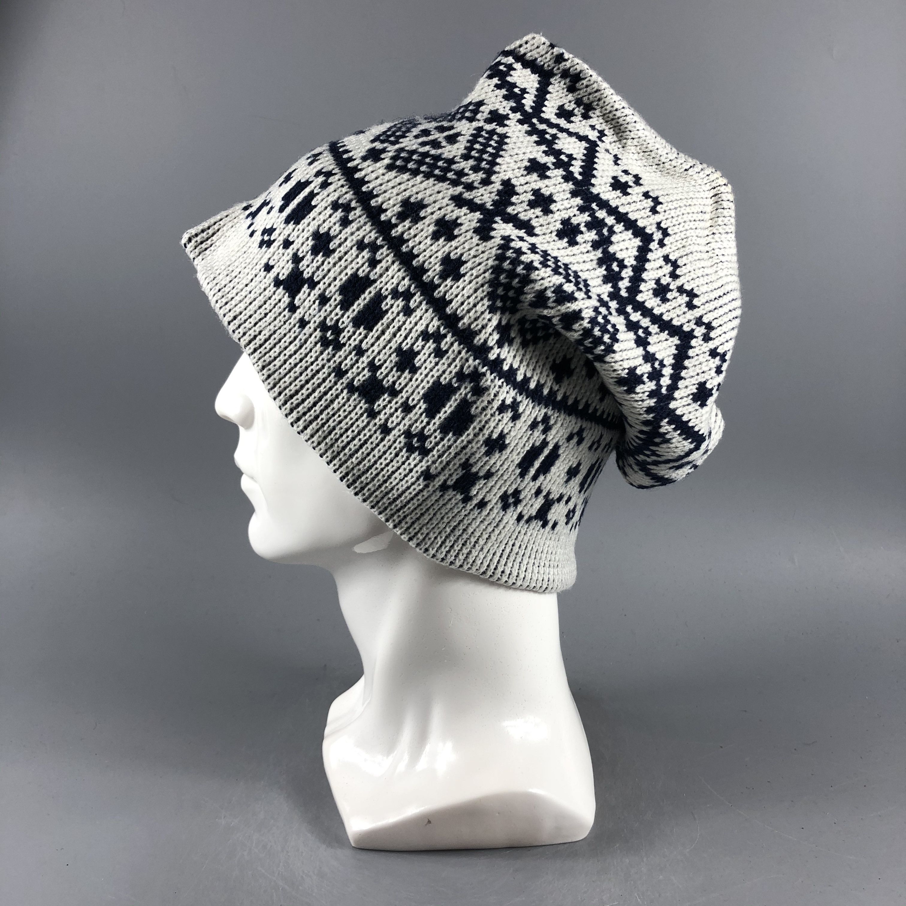 Japanese Brand × Vintage Unknown Fair Isle Beanie Snow Hat Snow Cap -D362 Size ONE SIZE - 1 Thumbnail