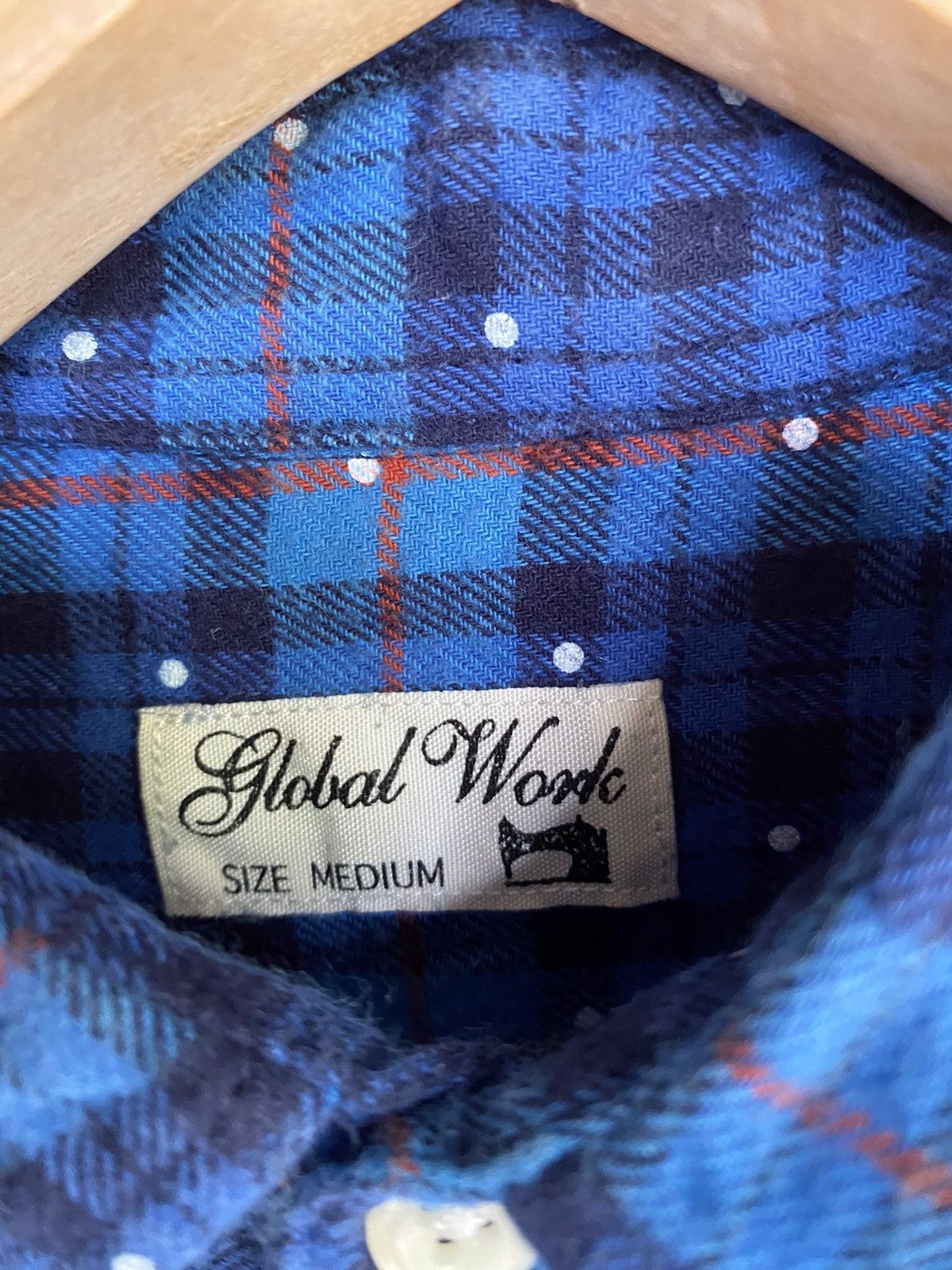 Global Work Japanese Brand Global Work Plaid Tartan Flannel Shirt Size US M / EU 48-50 / 2 - 4 Thumbnail