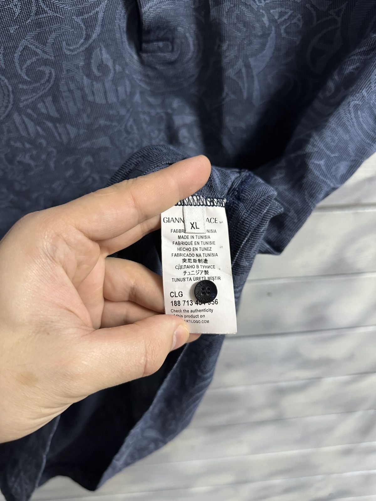 Versace Rare Luxury Polo Versace Monogram full Print Size US L / EU 52-54 / 3 - 8 Thumbnail