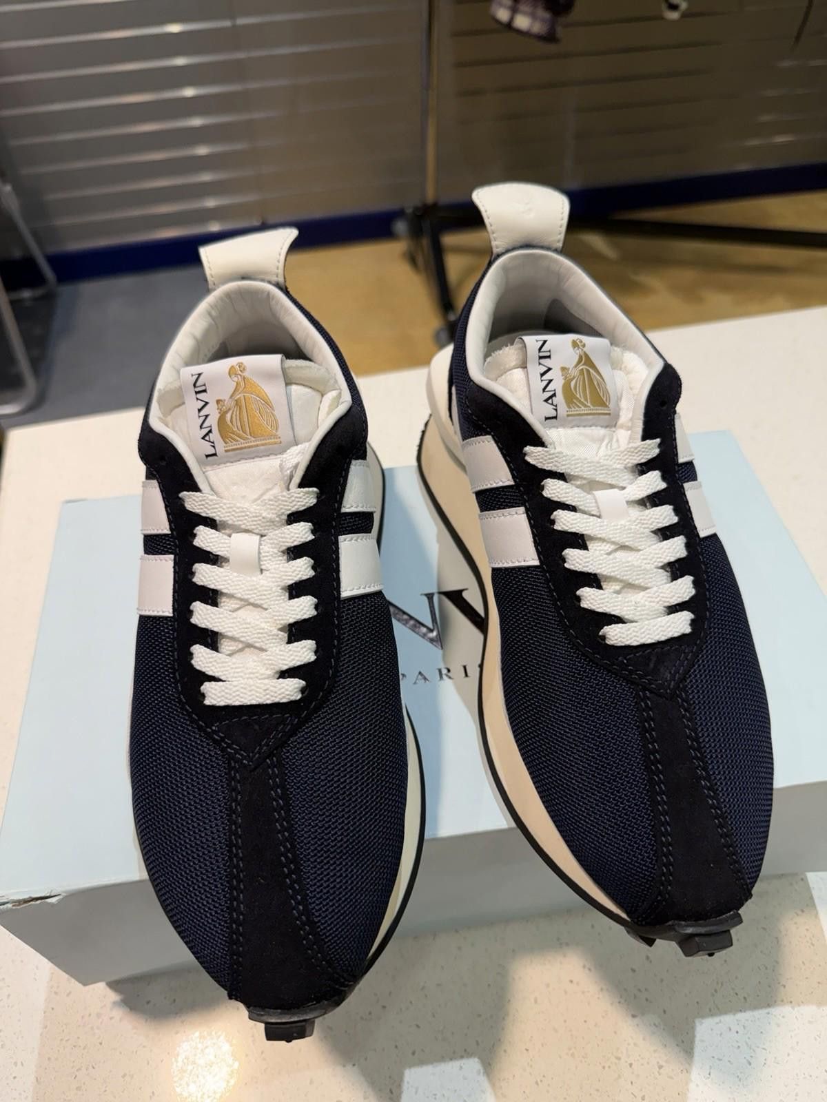 Lanvin LANVIN BLUE BUMPR SNEAKERS White Blue Size 42EU/9US Size US 9 / IT 39 - 9 Thumbnail
