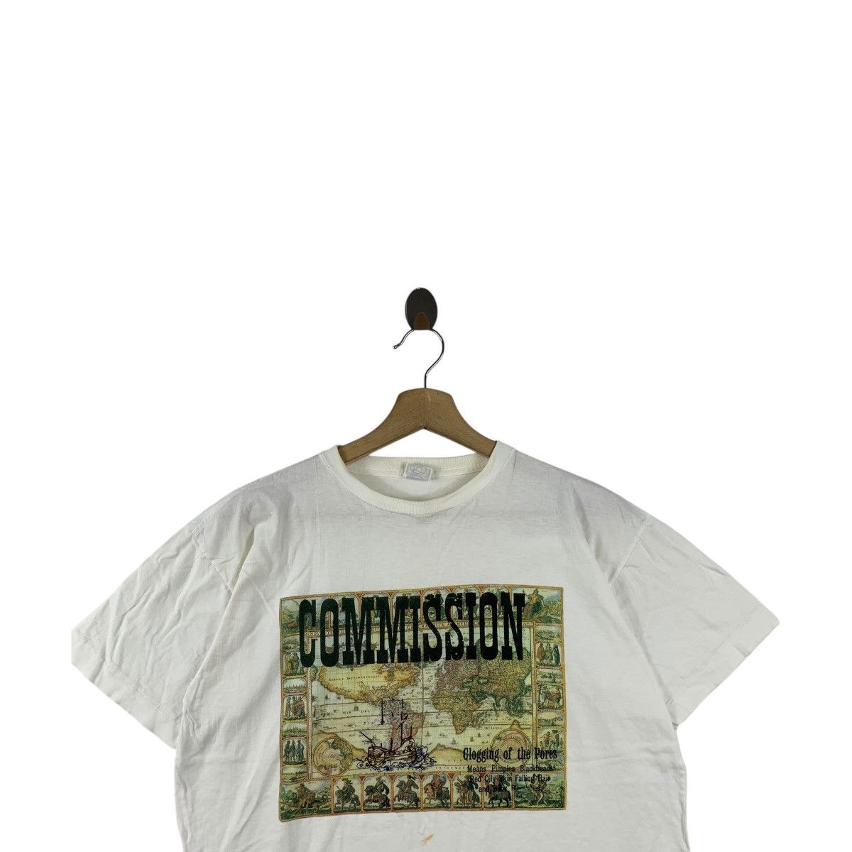 Vintage Vintage THE GREAT COMMISSION Clogging Of The Pores Tee Size M / US 6-8 / IT 42-44 - 2 Thumbnail