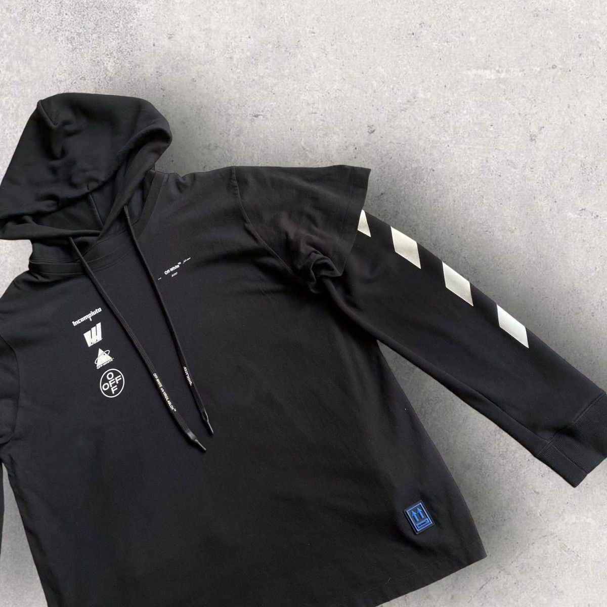 Off-White FW19-20 Incompiuto Layer Hoodie Size US XL / EU 56 / 4 - 7 Thumbnail