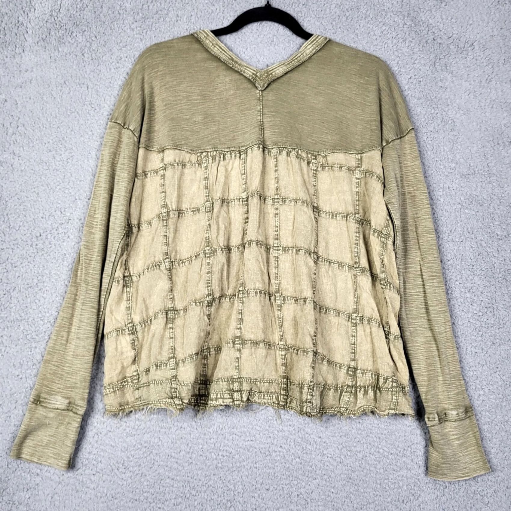 Vintage PILCRO Women's Army Green Ragged Long Sleeve Shirt S Size S / US 4 / IT 40 - 7 Thumbnail
