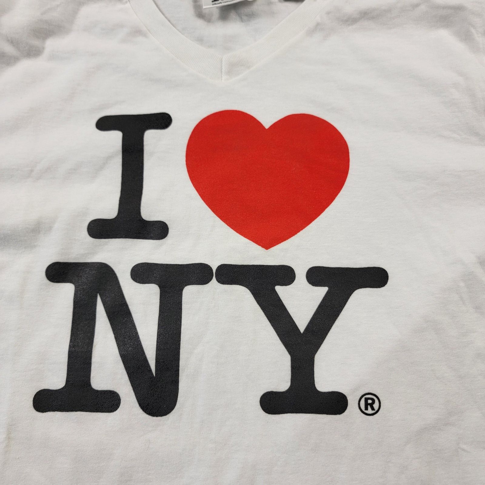 NEWYORKINDUSTRIE Authentic I Love NY Tourism Tee Sz M White (451-452) Size US M / EU 48-50 / 2 - 3 Thumbnail