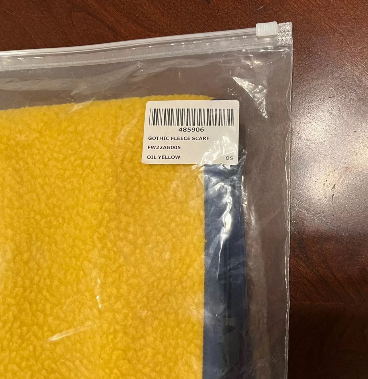 Aime Leon Dore Aime Leon Dore ALD Gothic Fleece Scarf Oil Yellow 66” x 10” Size ONE SIZE - 10 Thumbnail