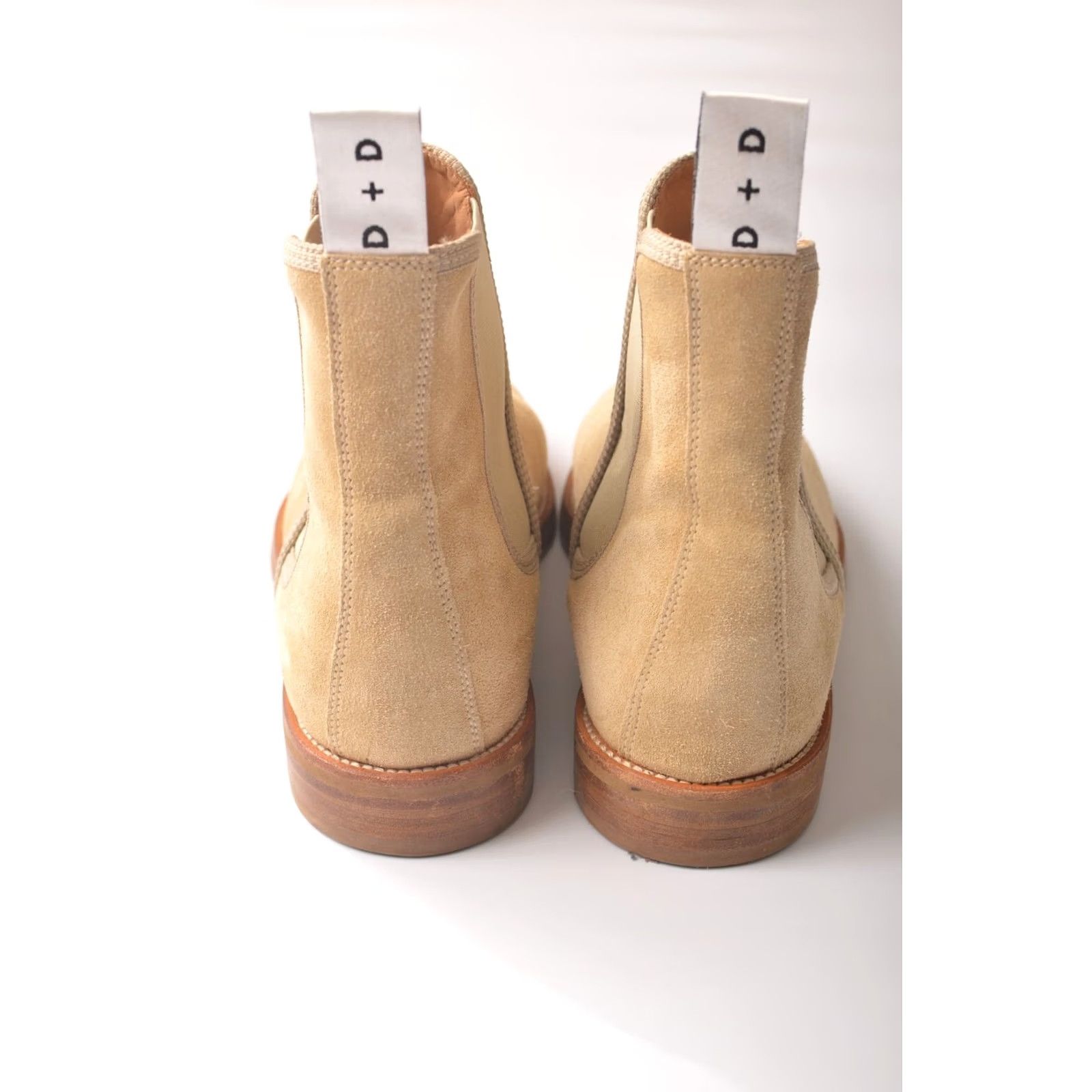 Vintage Duke + Dexter Desert Chelsea Boots Handmade in England Size UK 7 / US 7.5-8 / EU 41 Beige Suede Chelsea Boots Mens Size US 7 / EU 40 - 4 Thumbnail