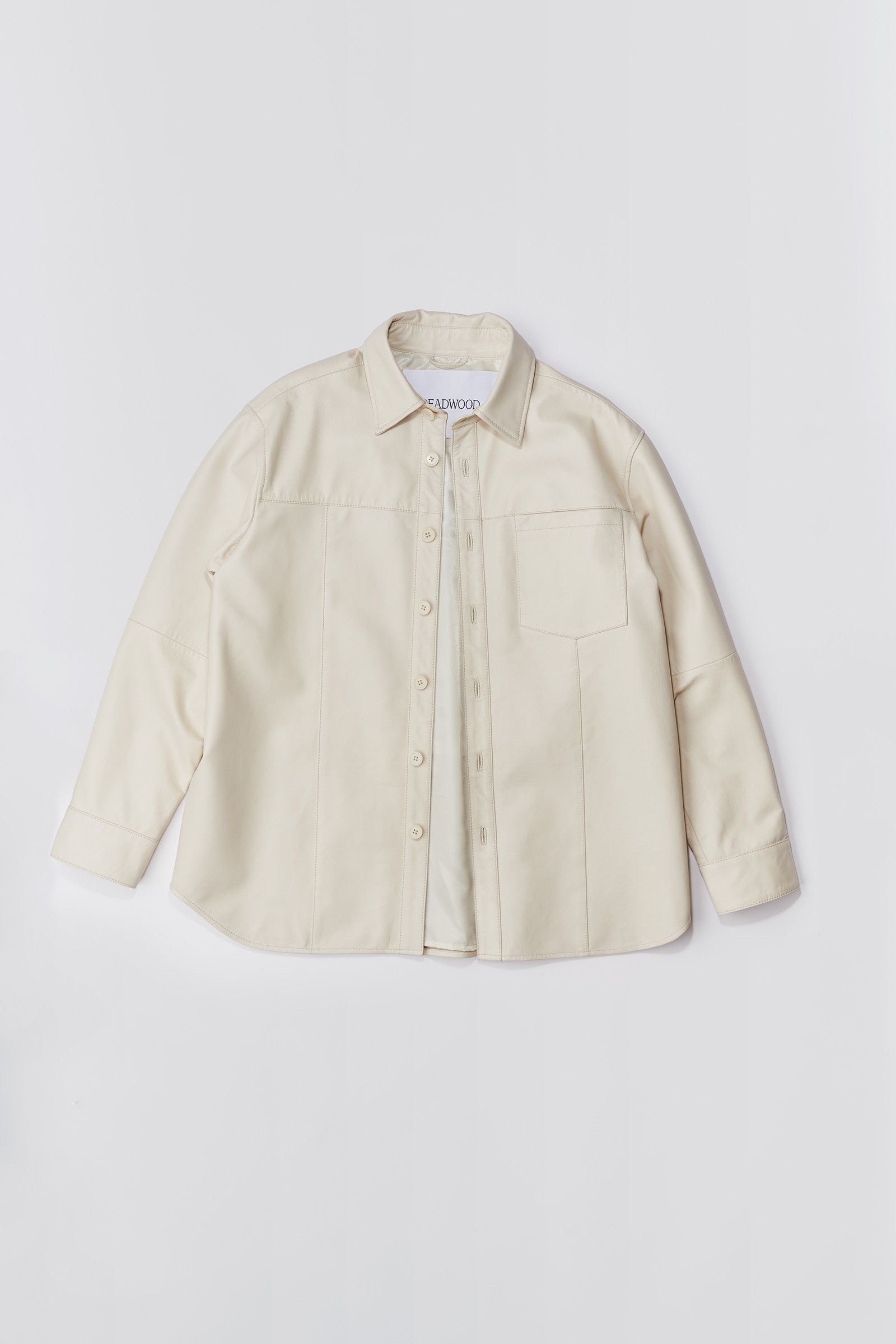 image of Deadwood Leather Shirt in White, Men's (Size Large)