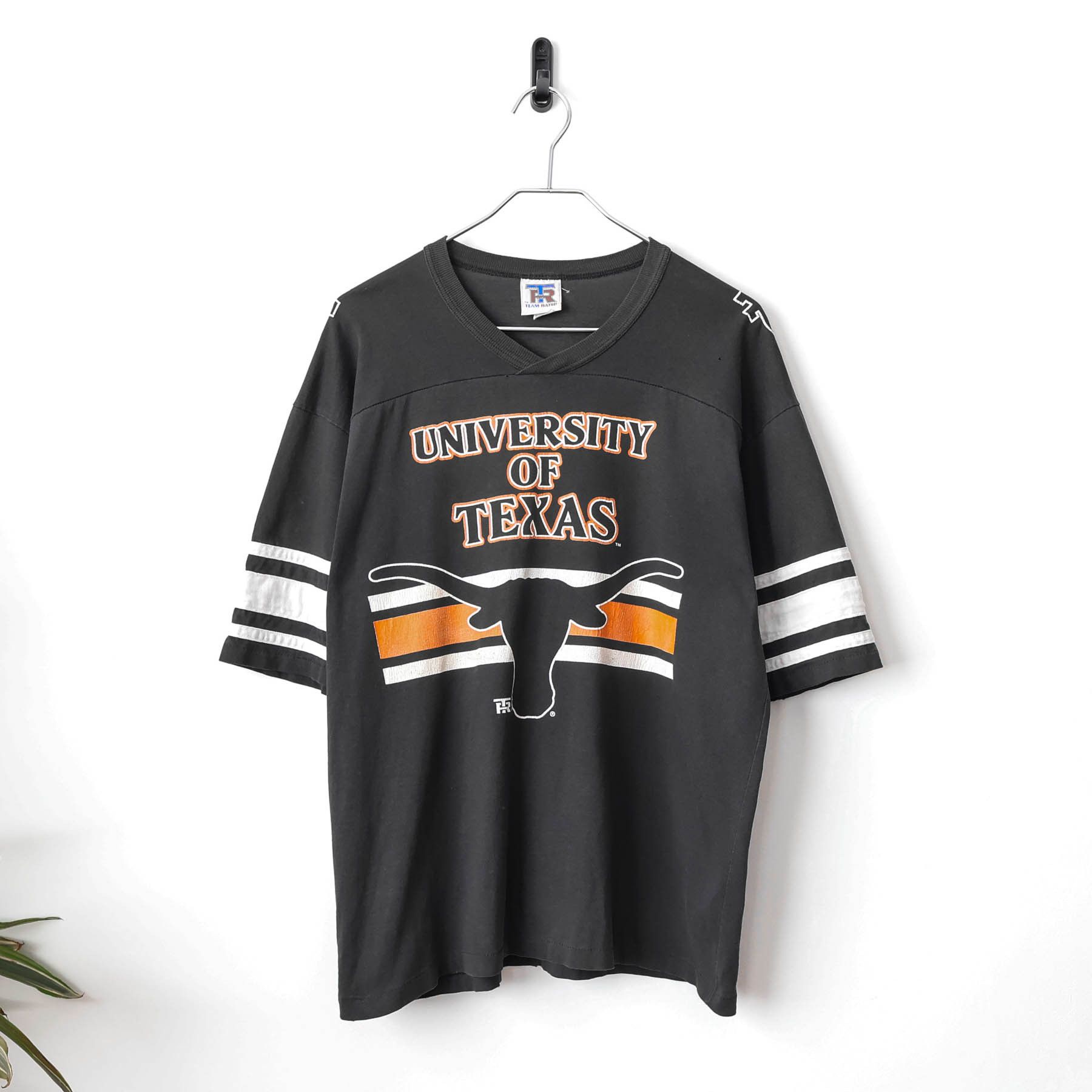 Vintage Vintage 80's University Of Texas Jersey Cut & Sew Shirt Size US L / EU 52-54 / 3 - 1 Thumbnail