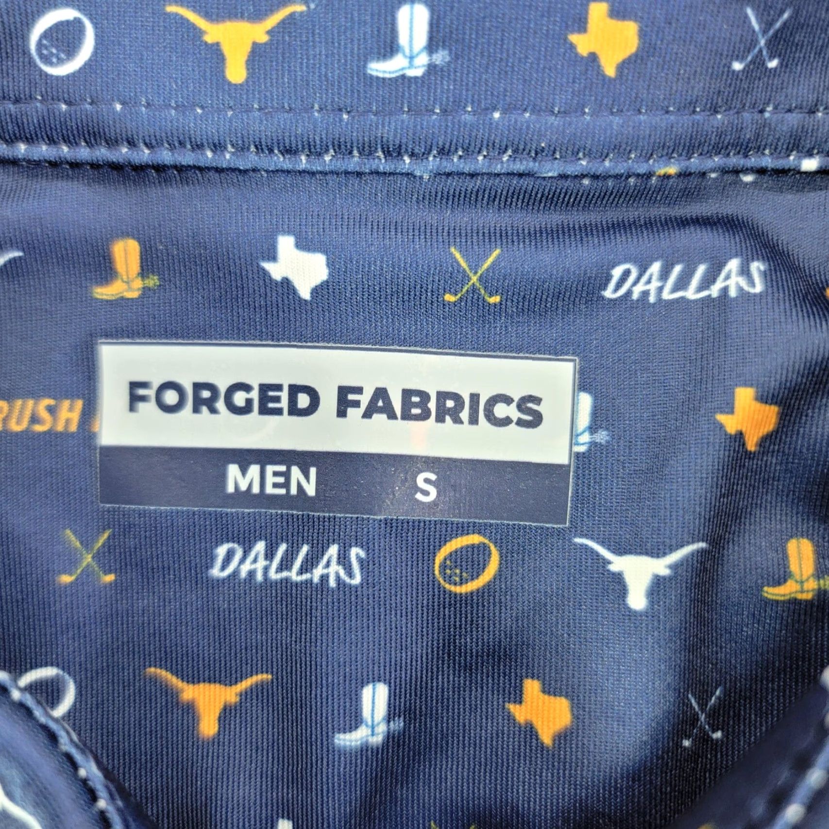 Vintage Forged Fabrics Polo Shirt Mens Small Blue Dallas Texas Golf Crush It Graphic Size US S / EU 44-46 / 1 - 2 Thumbnail