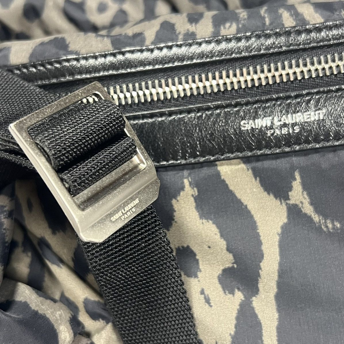 Saint Laurent Paris |[ SS18 Saint Laurent “City” Foldable Leopard Backpack ]| Size ONE SIZE - 7 Thumbnail