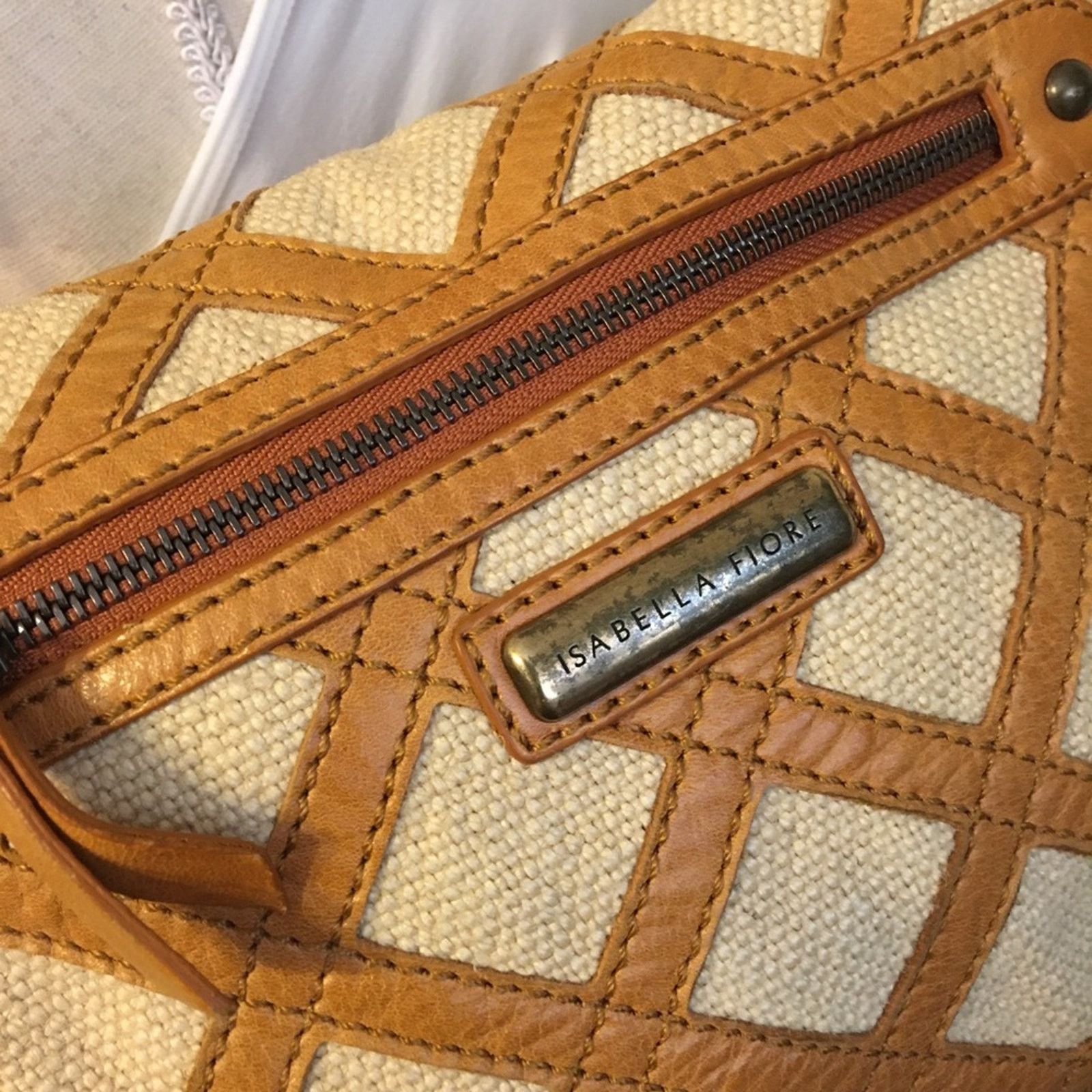 Vintage Vintage Isabella Fiore lattice leather beaded bag Size ONE SIZE - 7 Thumbnail