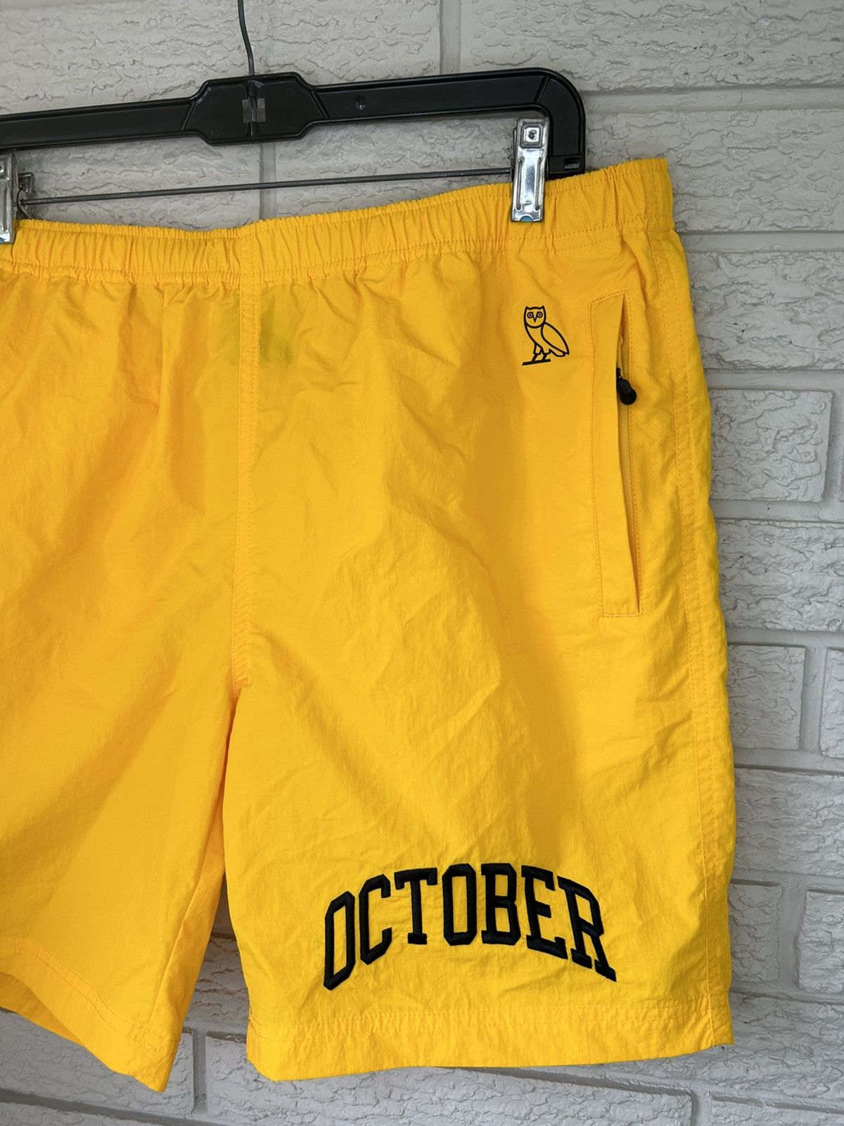 October's Very Own OVO Embroidered October Nylon Shorts Size US 34 / EU 50 - 2 Thumbnail