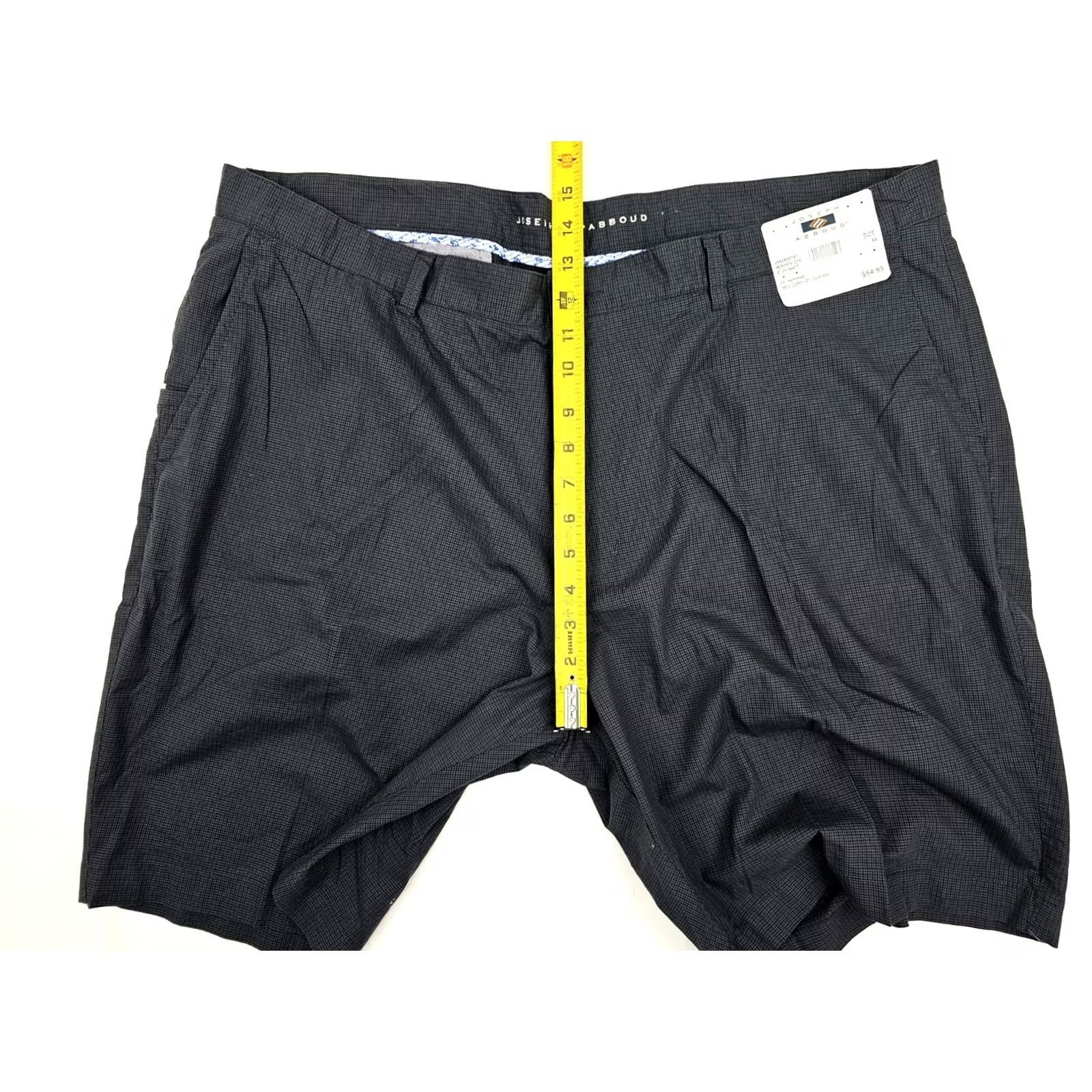 Joseph Abboud Joseph Abboud Flat Front Gingham Shorts Men 44 Black Gray NWT Inseam 9.5" Summer Casual Chino Moderate Fit Mens Size US 44 / EU 60 - 5 Thumbnail