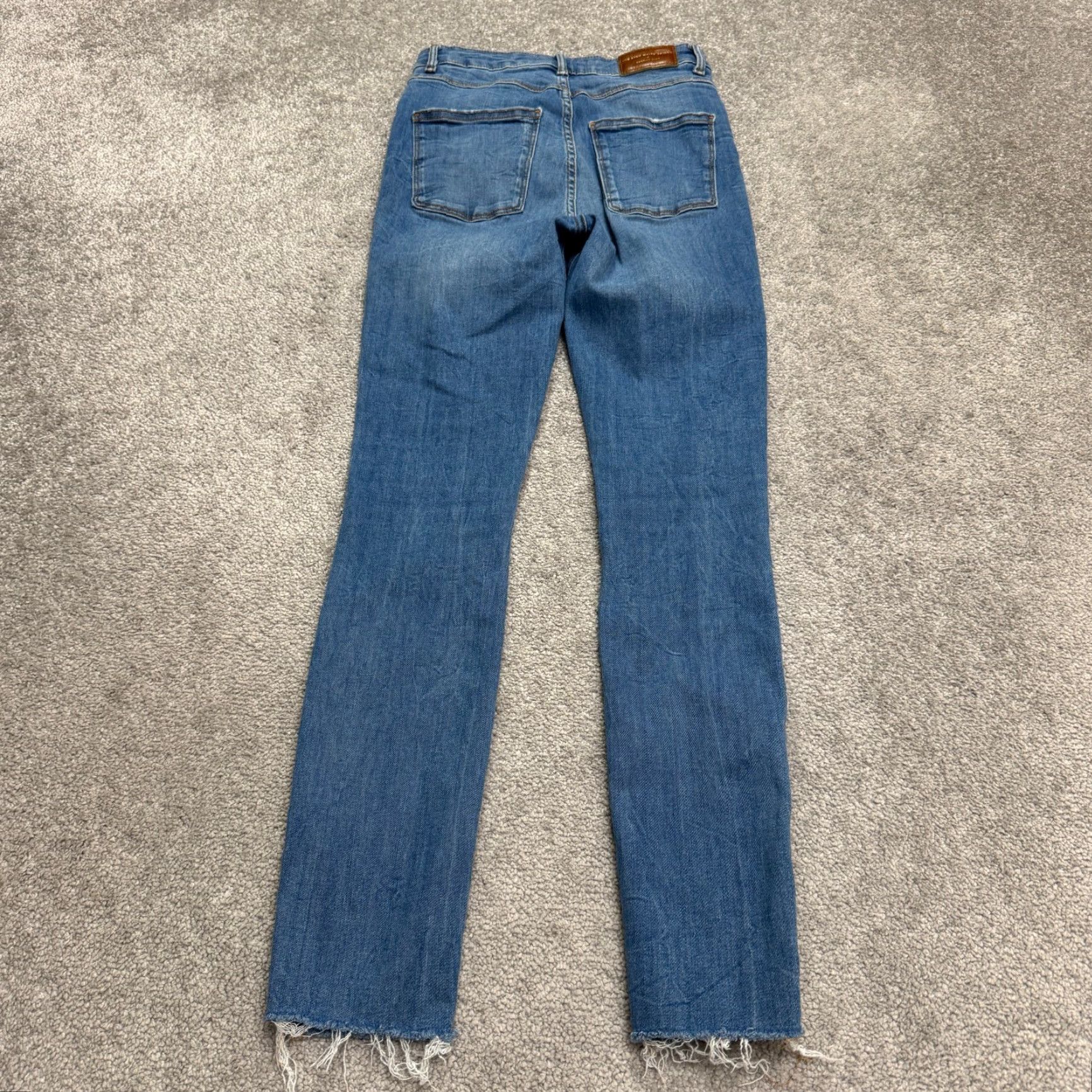 Zara VINTAGE Zara Women’s Skinny Jeans Denim High Waist Streetwear 4 Blue Distressed 28in Inseam Size 27" / US 4 / IT 40 - 2 Thumbnail