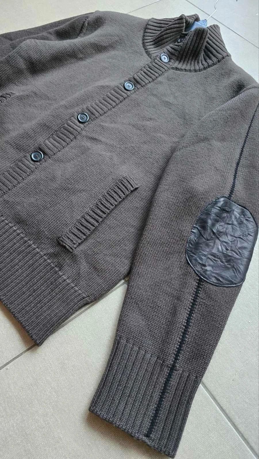 Other PHIL PETTER Wool Taup Men Knit Cardigan High Collar Button Size US M / EU 48-50 / 2 - 6 Thumbnail