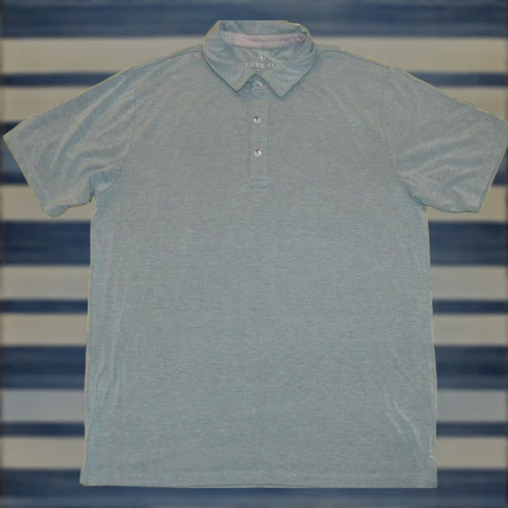Vintage FREE FLY Green Bamboo Blend Short Sleeve Polo Shirt L Men Size US L / EU 52-54 / 3 - 1 Thumbnail