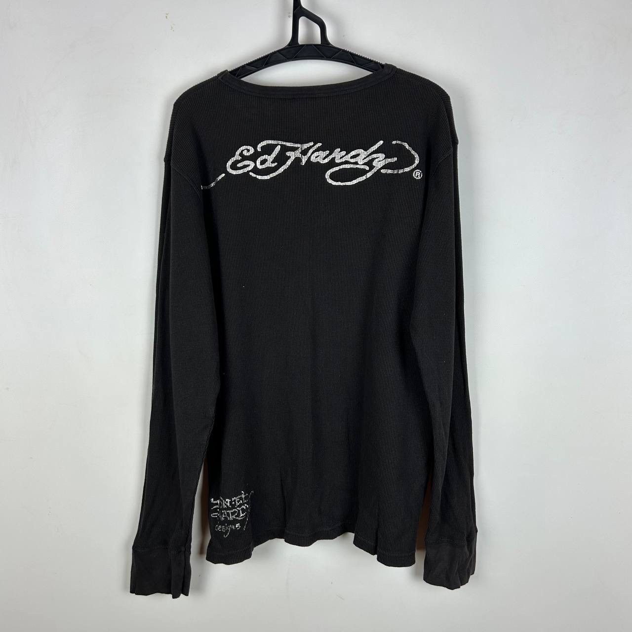 Ed Hardy Y2K Vintage Rare Ed Hardy LongSleeve Skull Roses T-shirt Size US XL / EU 56 / 4 - 5 Thumbnail