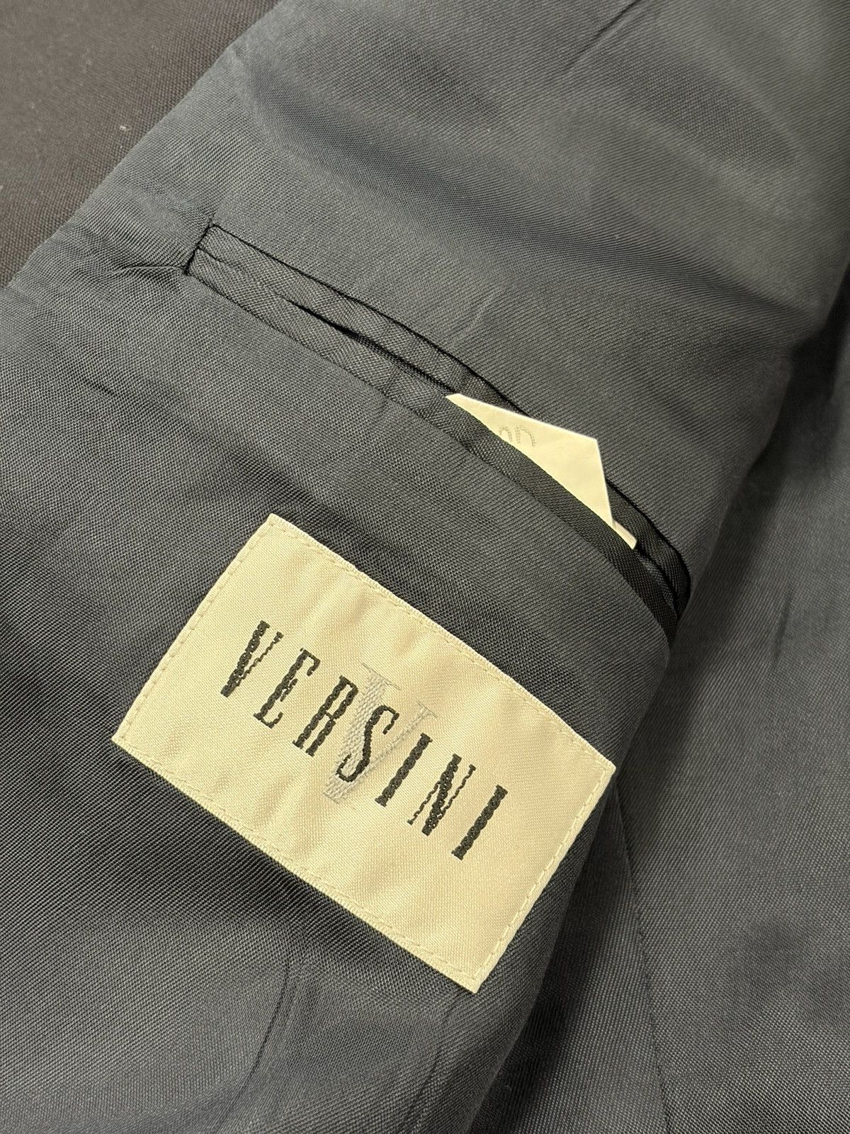 Versini Versini 100% Wool Two-Button Blazer Black Size 44L Size 44L - 5 Thumbnail