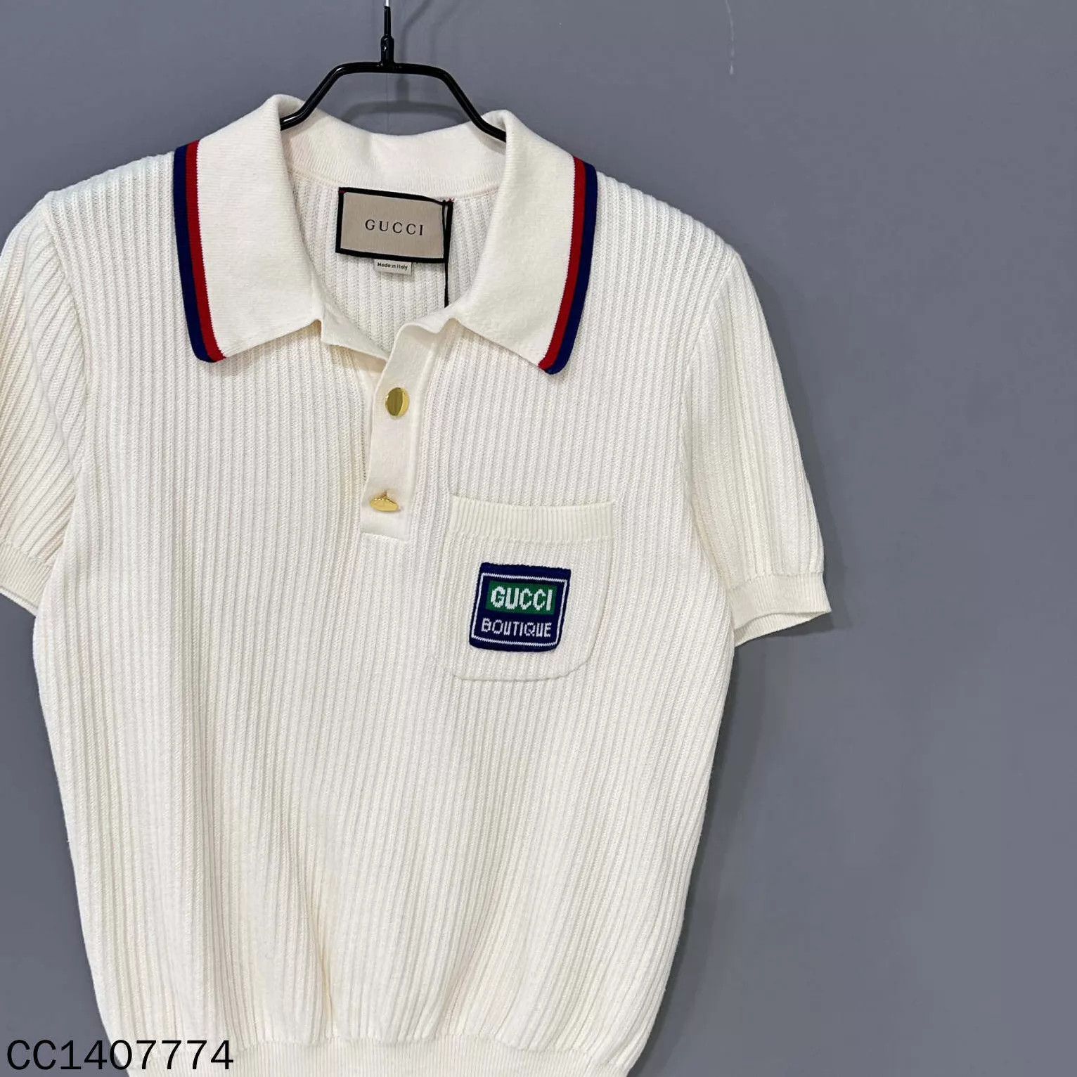 Gucci Gucci mint gold-button knit short-sleeve polo XS Size US XS / EU 42 / 0 - 1 Thumbnail