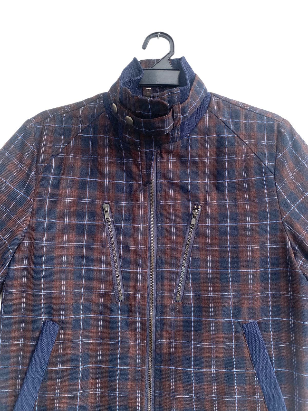Japanese Brand BREATH MINT japan dobby check classic multi zip punk jacket Size US M / EU 48-50 / 2 - 2 Thumbnail