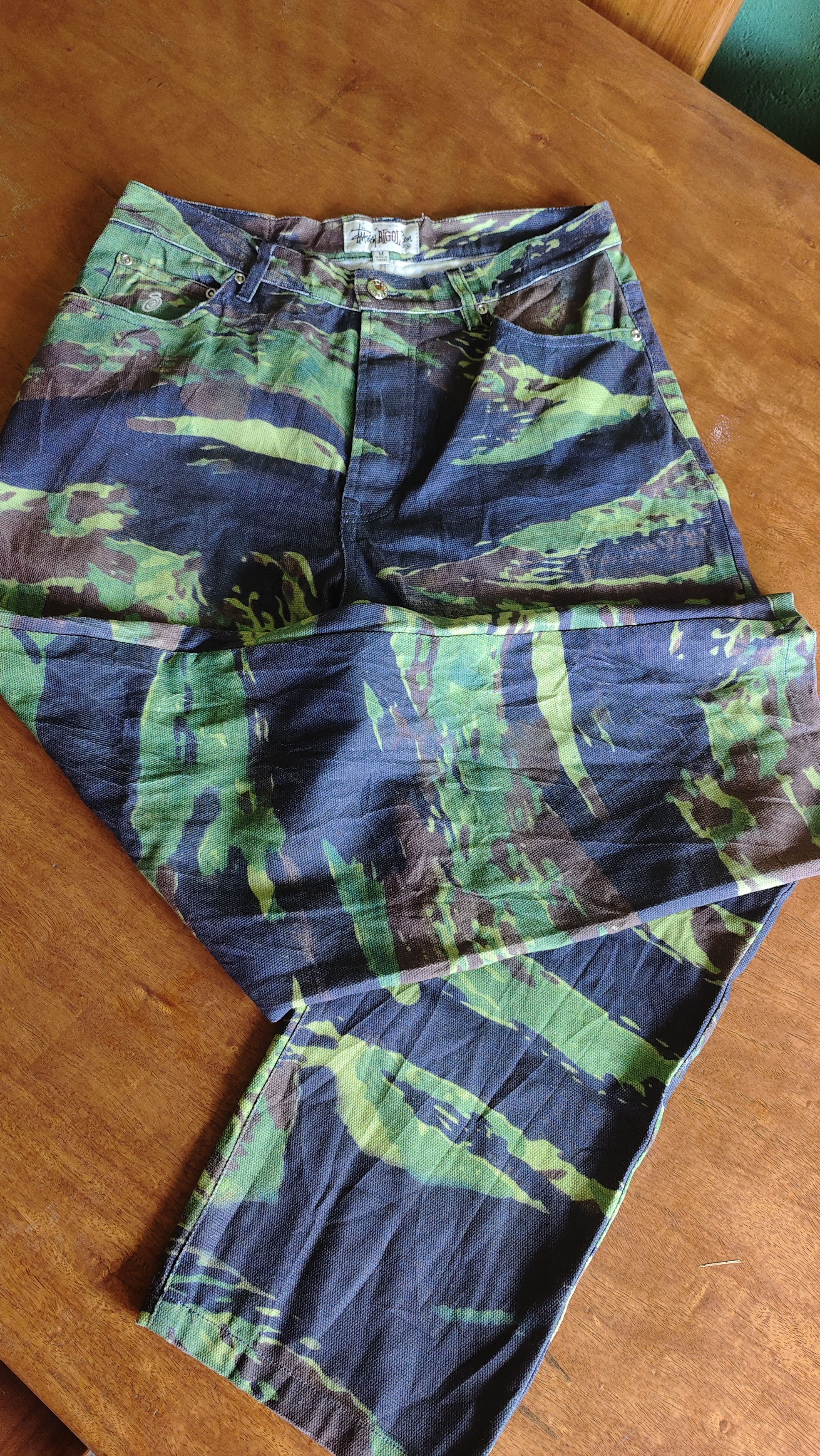 Hypebeast × Stussy Stussy x Lucien Smith Tigris Canvas Big Ol Jeans Size US 32 / EU 48 - 3 Thumbnail