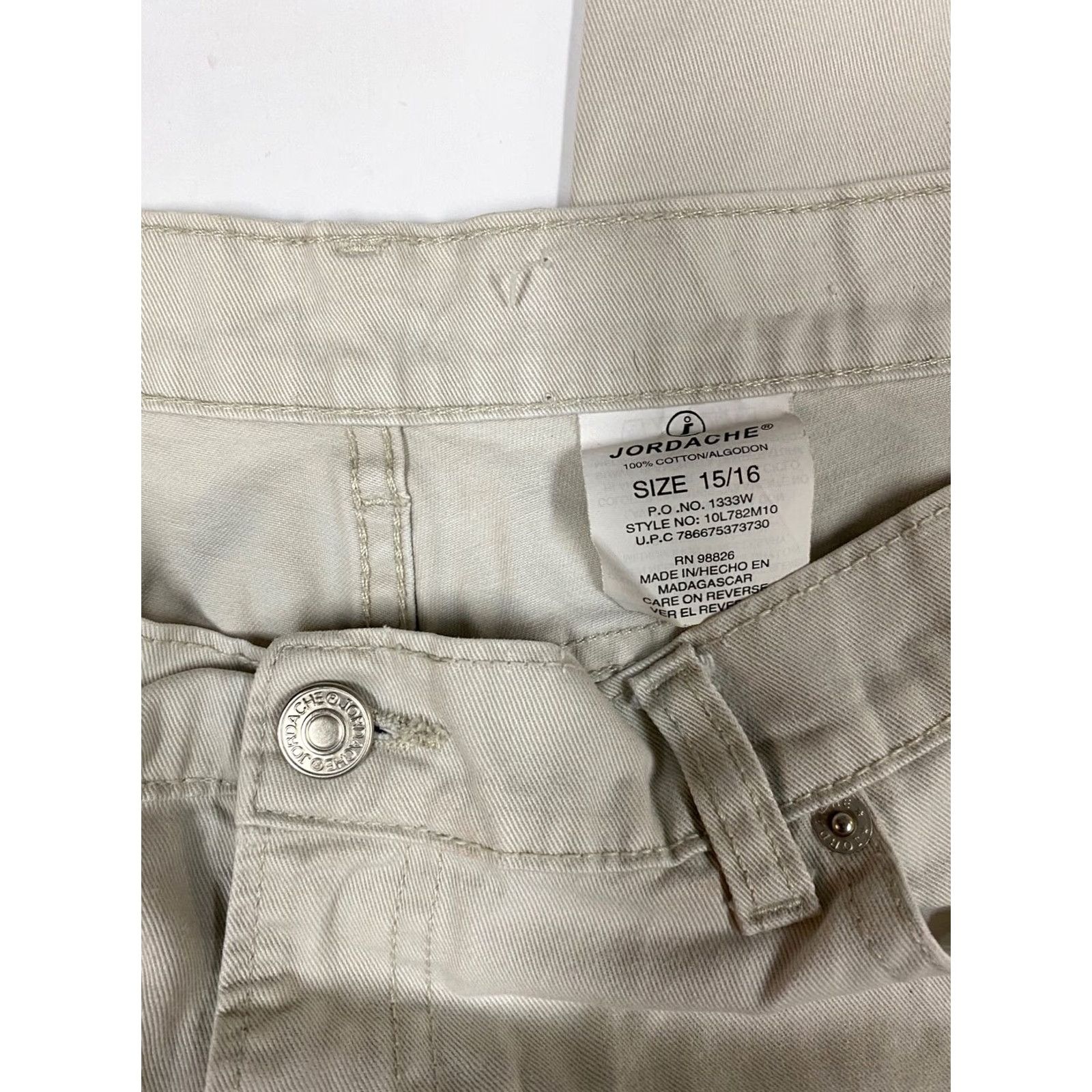 Jordache Jordache Pants Womens 16 Beige Cotton Bootcut Chino 31 Inseam Regular 8.5-10.5 Rise Size 38" / US 16 / IT 52 - 3 Thumbnail