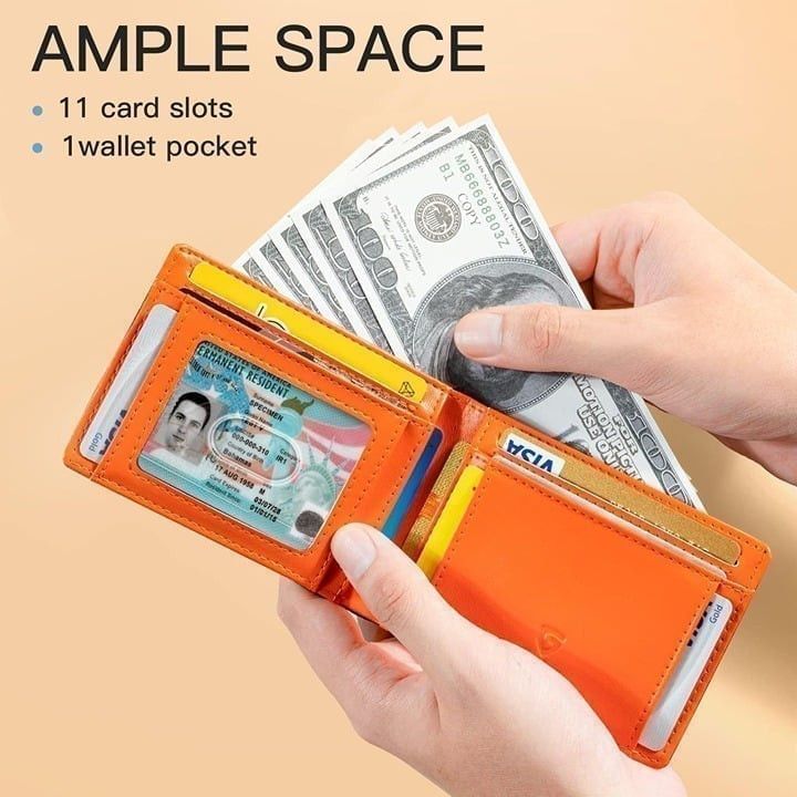 Other Slim Wallet for Men with 11 card Slots Rfid BlockingCarbon F Size ONE SIZE - 3 Thumbnail