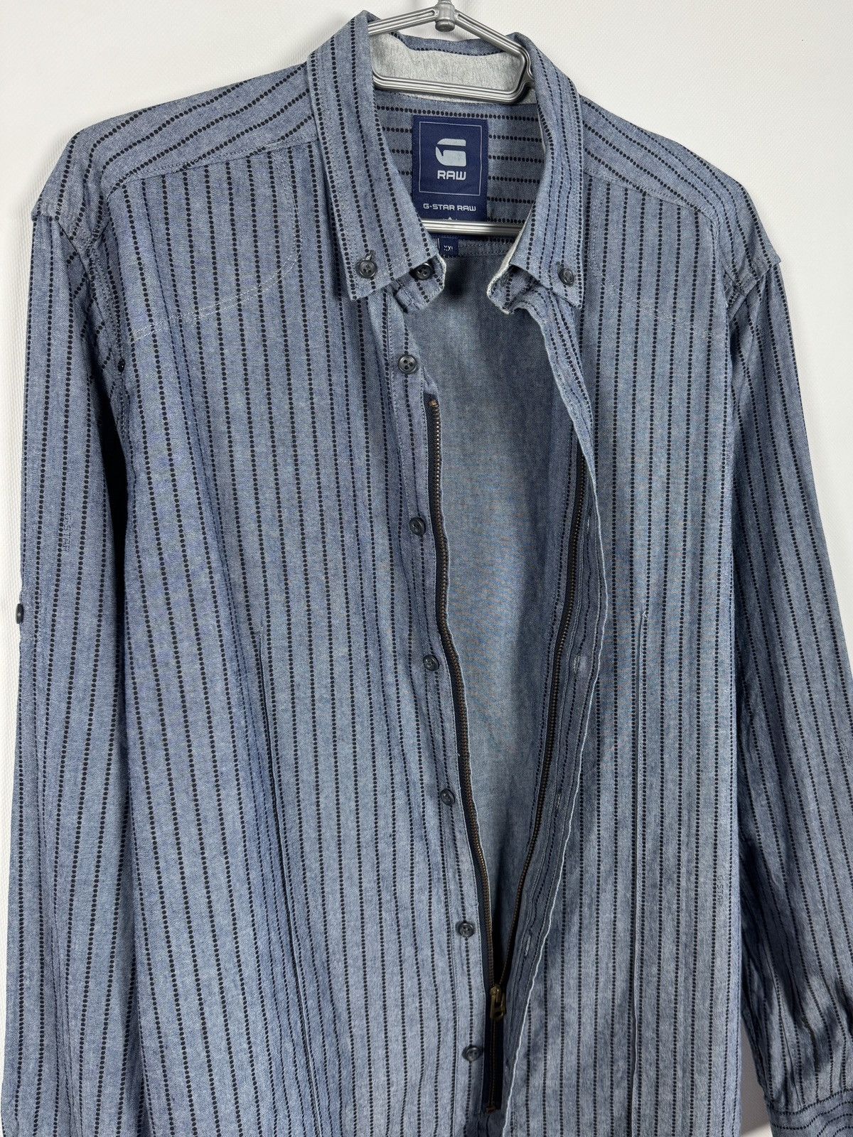 G-Star G-Star Raw Modernist Penn Striped Long Sleeve Striped Shirt Size US XXL / EU 58 / 5 - 7 Thumbnail
