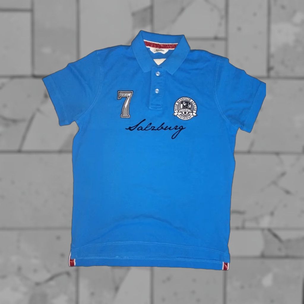 Vintage VTG Kariban Embroidered Polo Shirt Mens L Blue Polo Embroidered Golf Shirt Mens Blue Kariban L Size US L / EU 52-54 / 3 - 1 Thumbnail