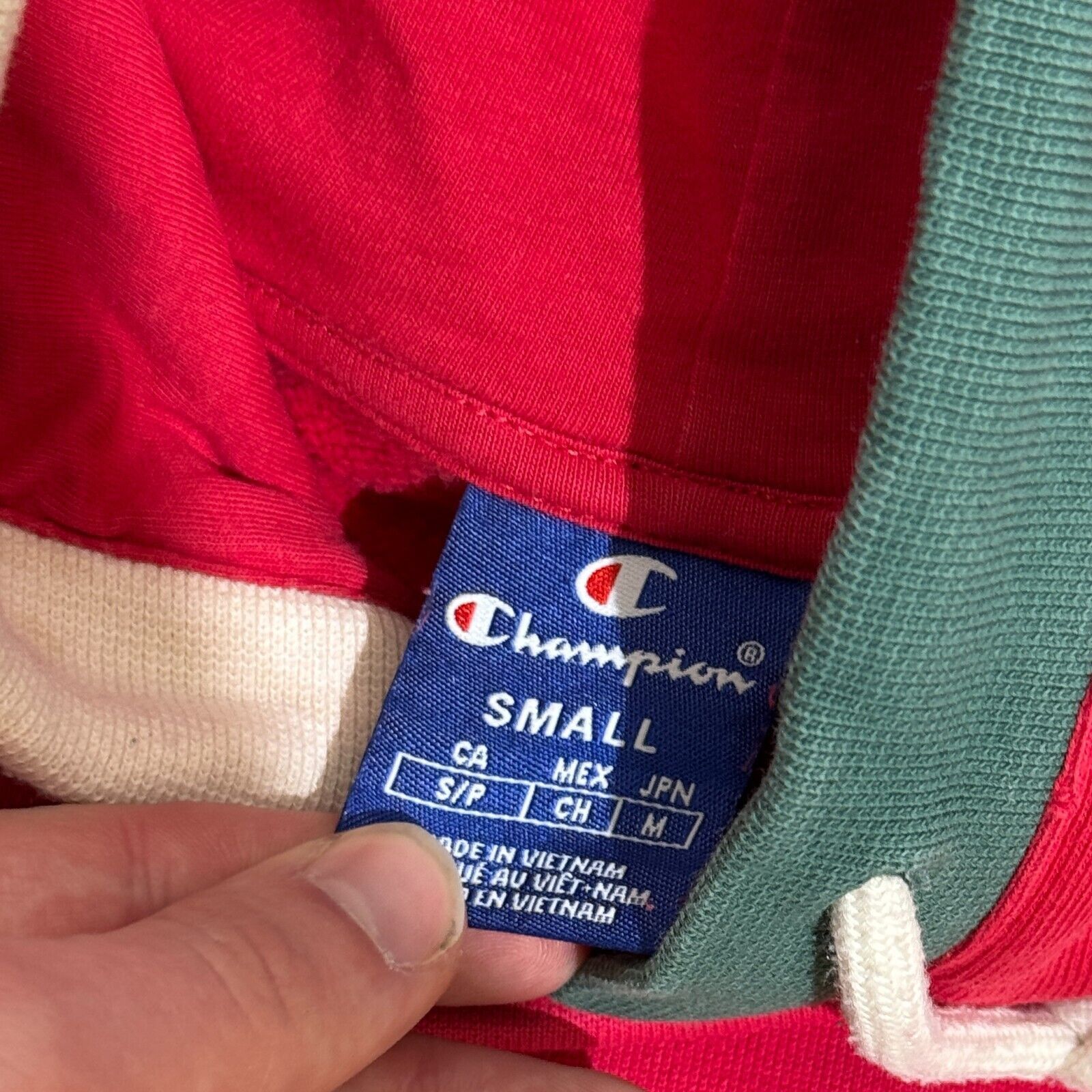 Champion × Vintage Vintage Champion Unisex Red Cotton Hoodie Size S Y2K 90s Size US S / EU 44-46 / 1 - 8 Thumbnail