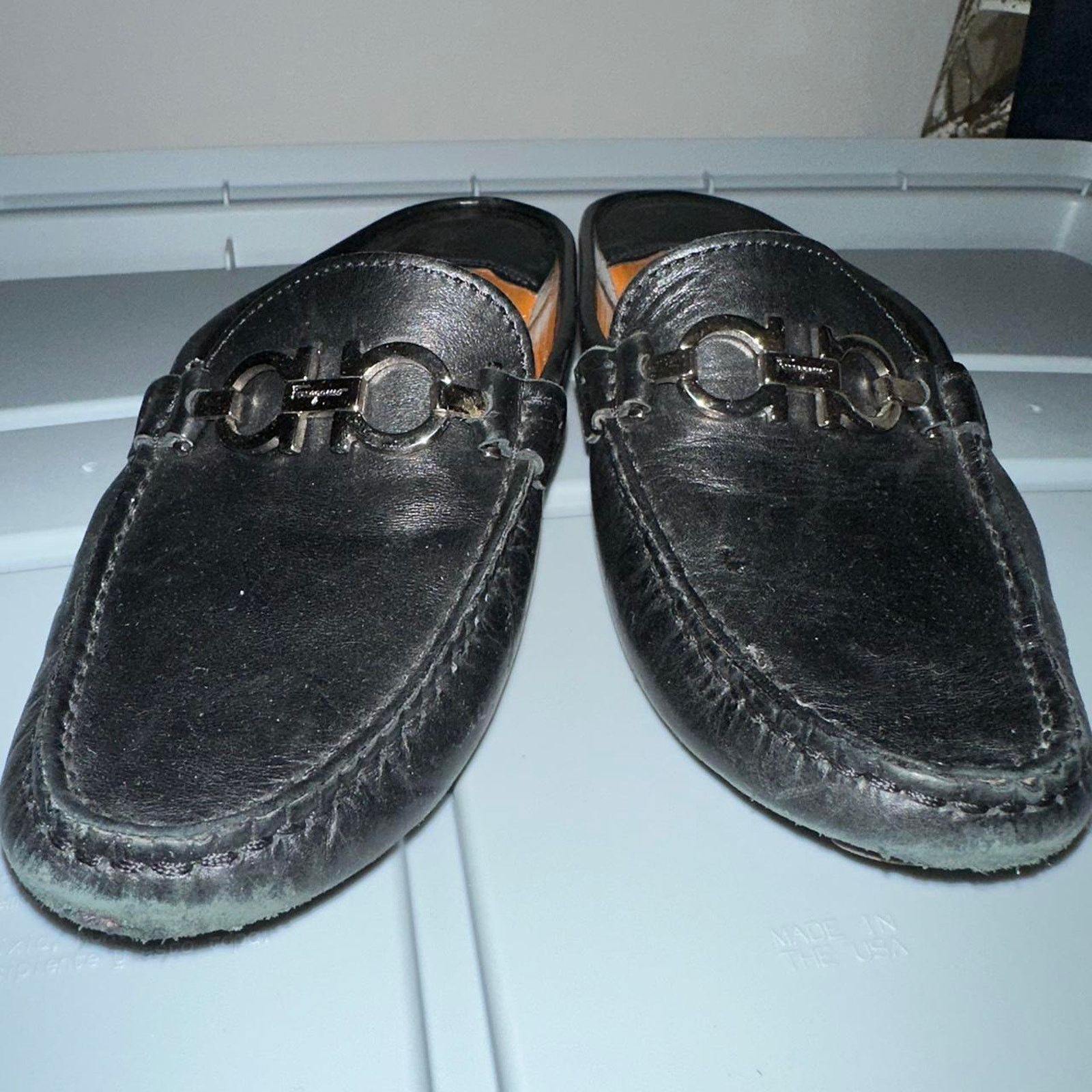 Designer × Salvatore Ferragamo Salvatore Ferragamo Leather Gancini Driving Mules size 5.5 Size US 5.5 / IT 35.5 - 2 Thumbnail