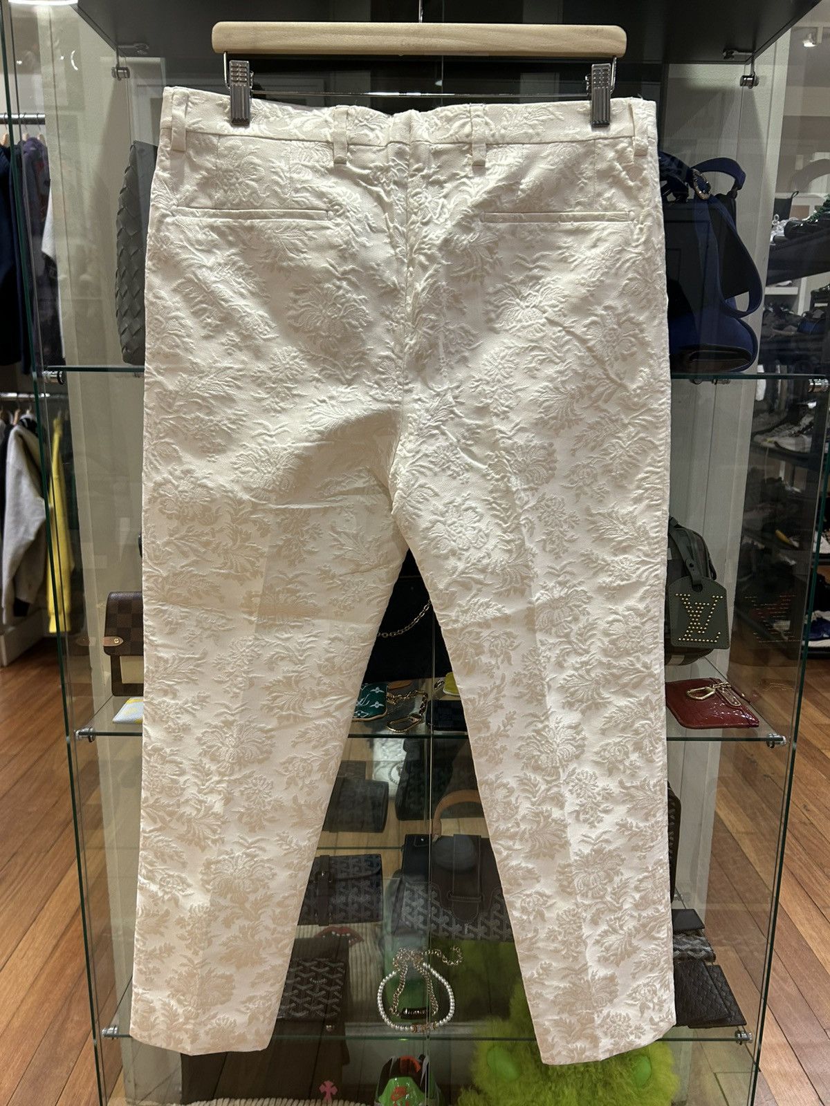 Dolce & Gabbana Dolce & Gabbana Brocade Pants - White Size US 32 / EU 48 - 2 Thumbnail