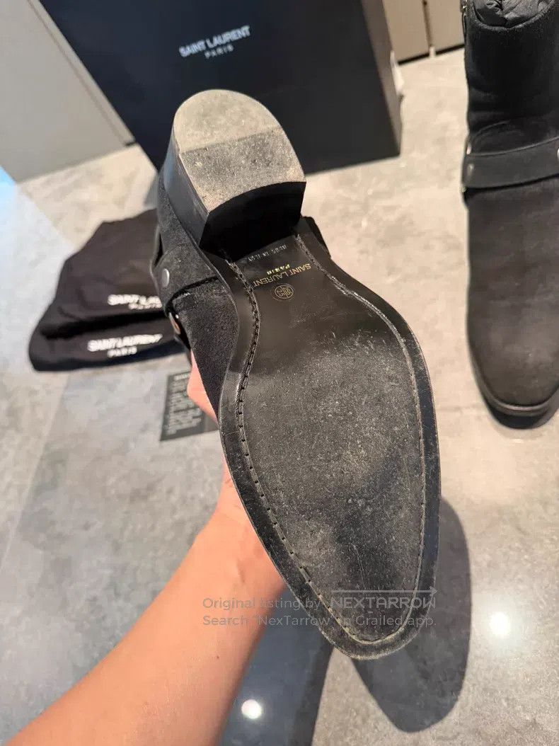 Saint Laurent Paris Saint Laurent Paris Men's black suede side buckle leather Size US 8.5 / EU 41-42 - 4 Thumbnail