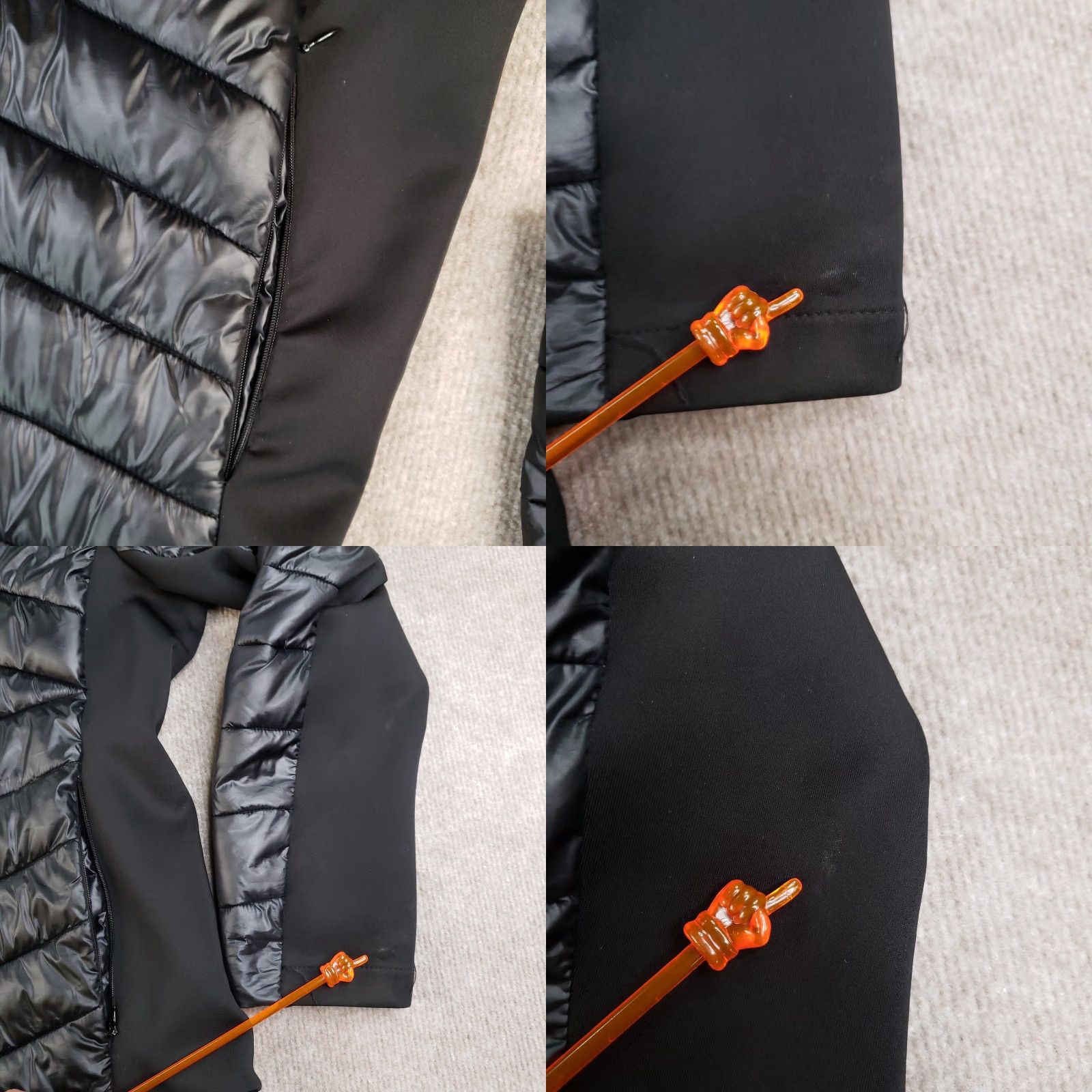 Calvin Klein Calvin Klein Jacket Womens L Hooded Quilted Puffer Softshell Zip Pockets Black Short 2020s Womens Size L / US 10 / IT 46 - 8 Thumbnail