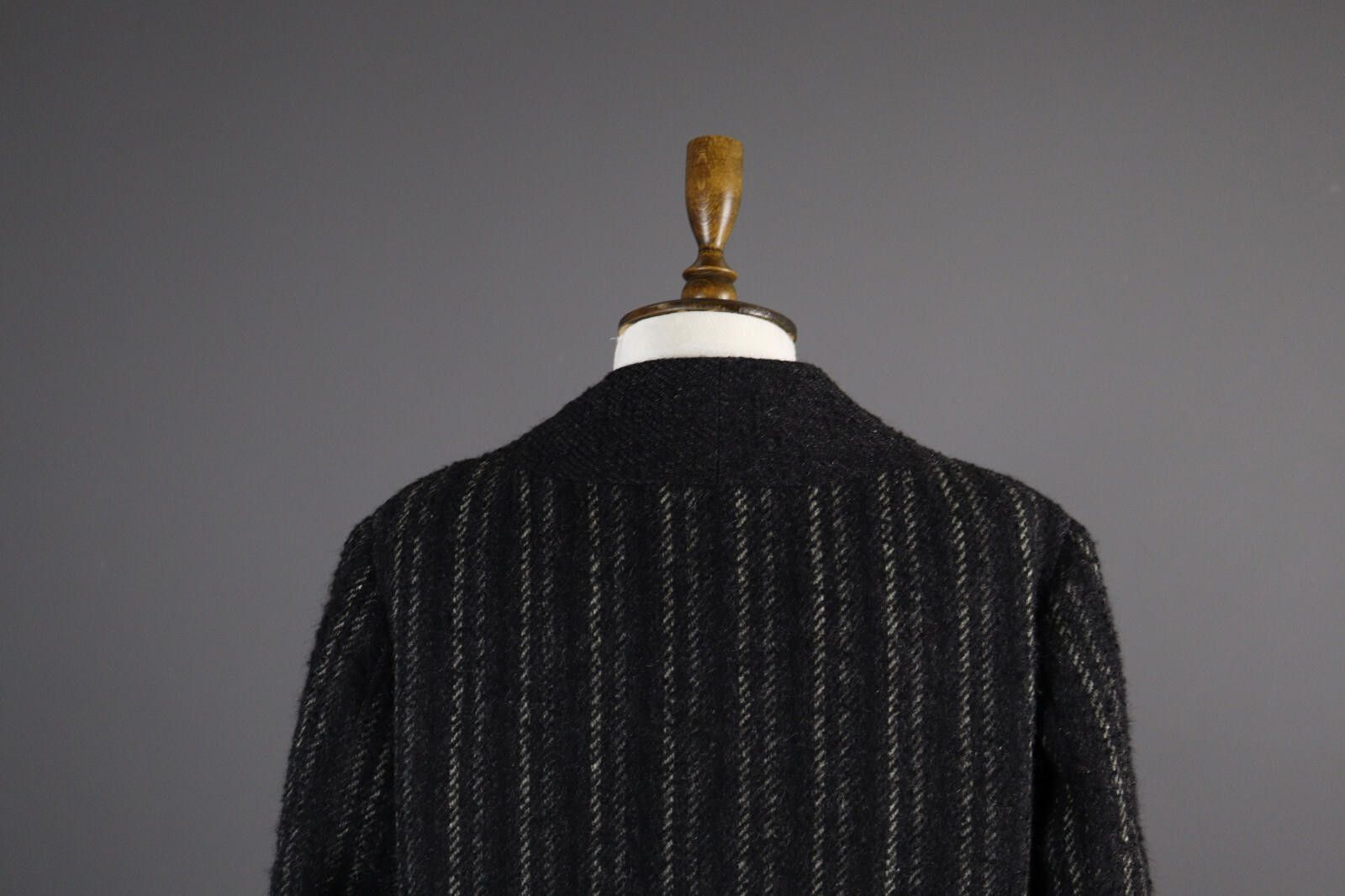 Valstar Vintage Vita by Valstar Wool Gray Stripe Coat Jacket Size L Size L / US 10 / IT 46 - 6 Thumbnail