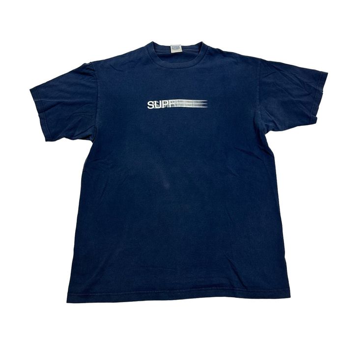 Supreme Supreme motion logo tee shirt navy (L) | Grailed