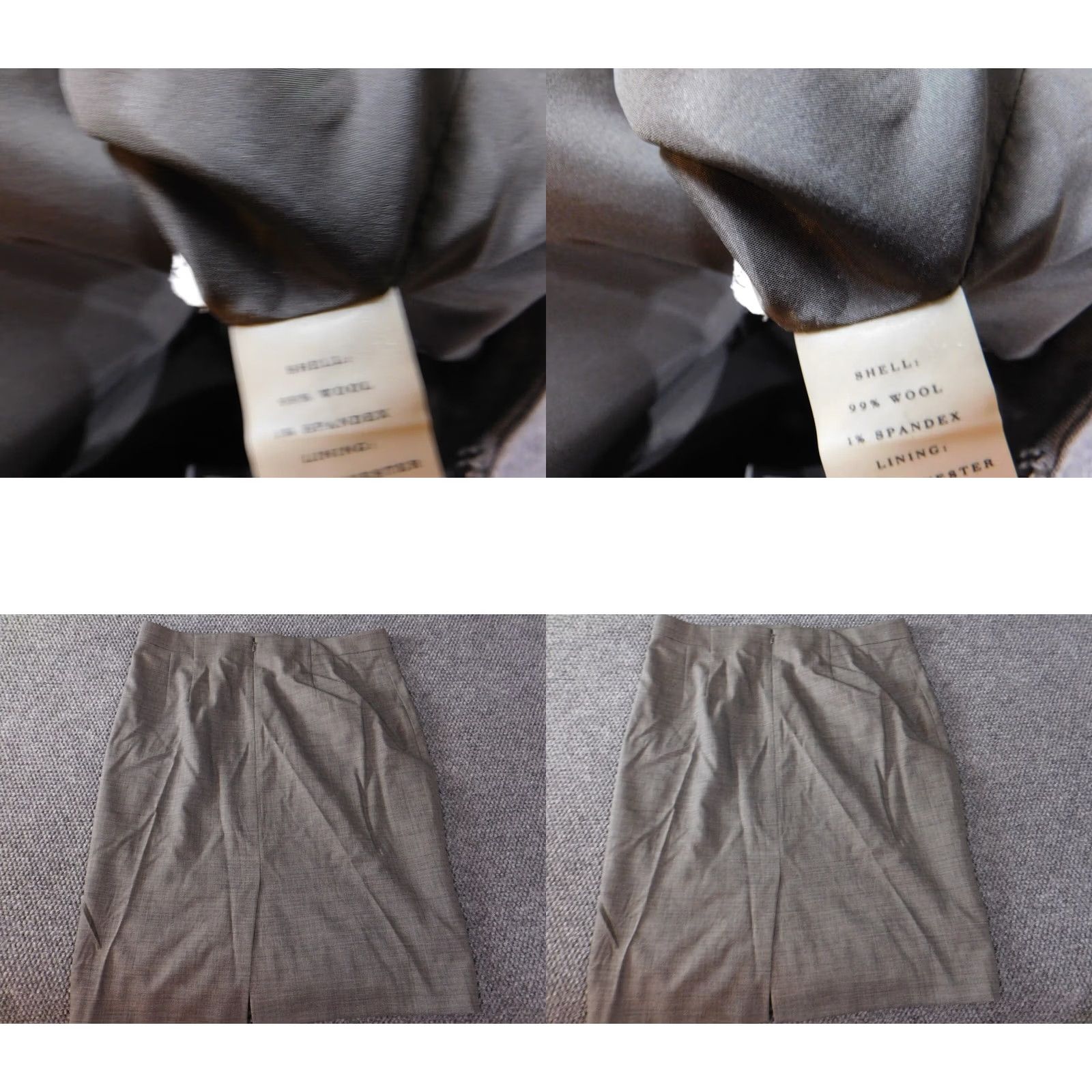 Loft LOFT Skirt Womens 14 Gray A-Line Knee Length Wool Stretch Zip - LOFT - Petites - Wool - 14 - Gray - A-Line - Knee Length - Womens Size 36" / US 14 / IT 50 - 8 Thumbnail