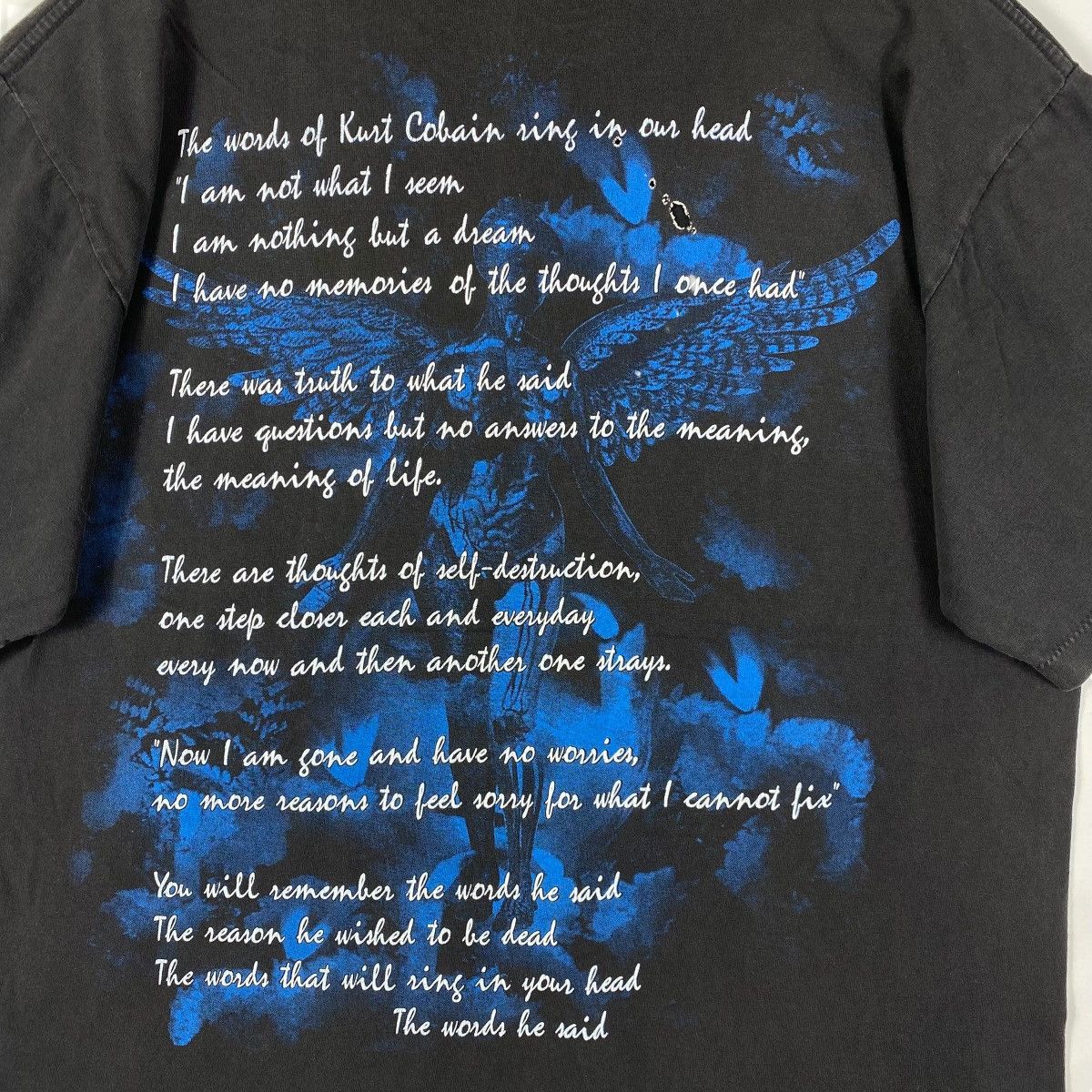 Nirvana × Vintage Vintage 90's KURT COBAIN Nirvana Big Graphic Band Tee Shirt Size US XL / EU 56 / 4 - 6 Thumbnail