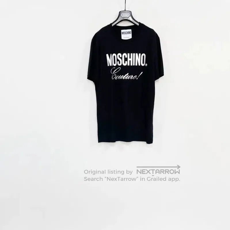 Moschino Moschino Black Cotton Men's T-Shirt . Size US L / EU 52-54 / 3 - 1 Thumbnail