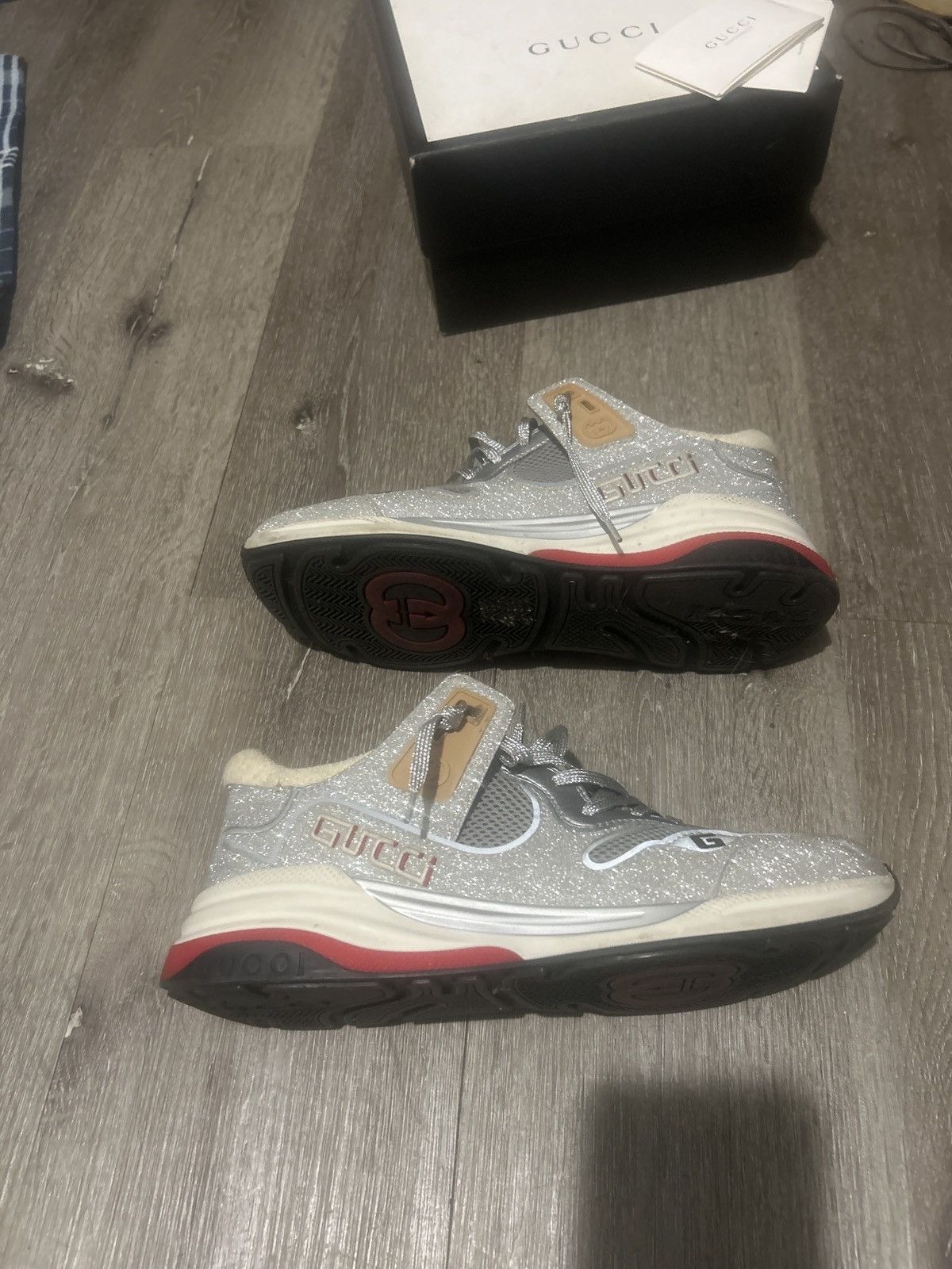 Gucci Gucci ultrapace silver glitter sneakers Size US 9.5 / EU 42-43 - 1 Thumbnail