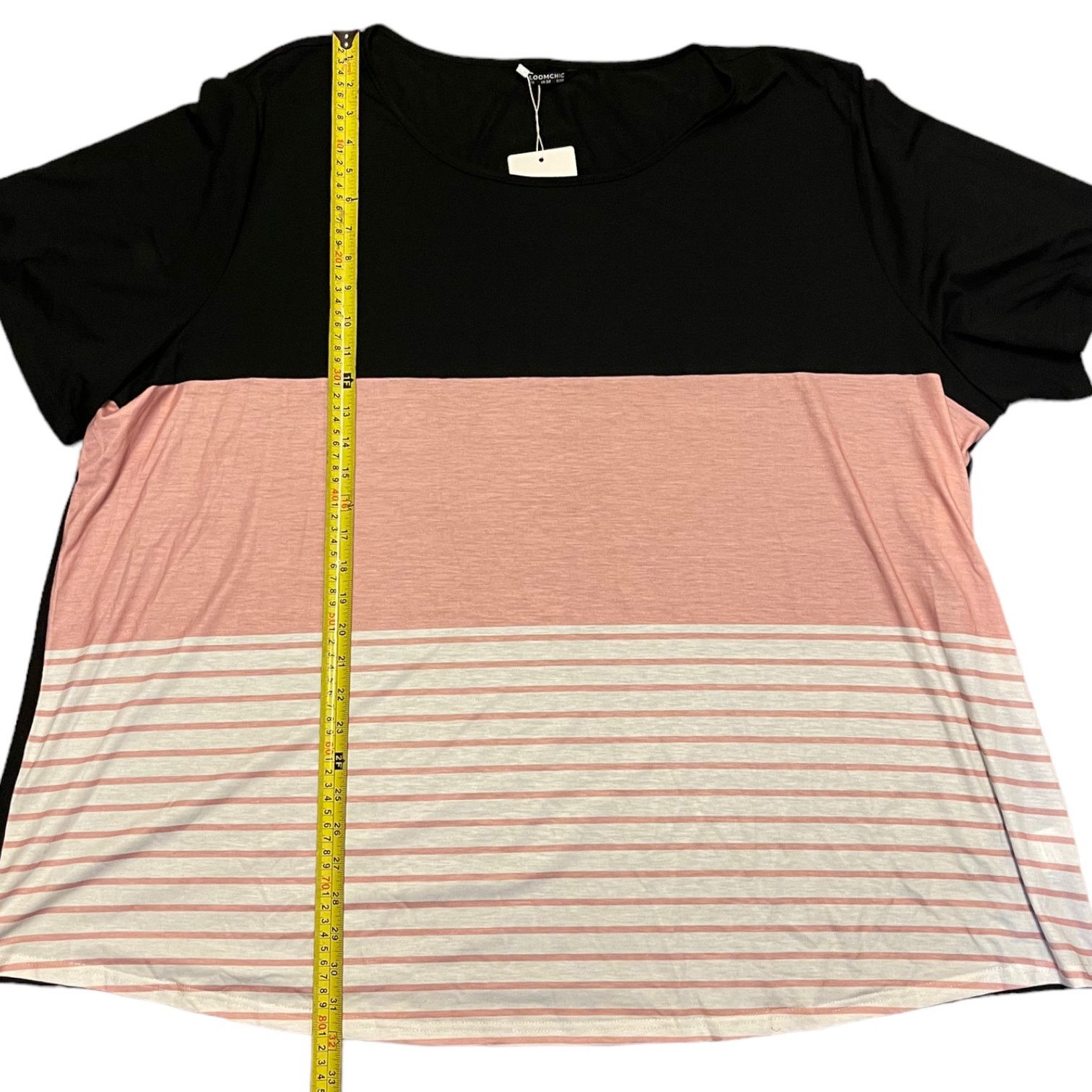 Other Bloomchic Plus Size Black Pink White Striped Shirt Size 28 Size 4XL / US 24-26 - 3 Thumbnail