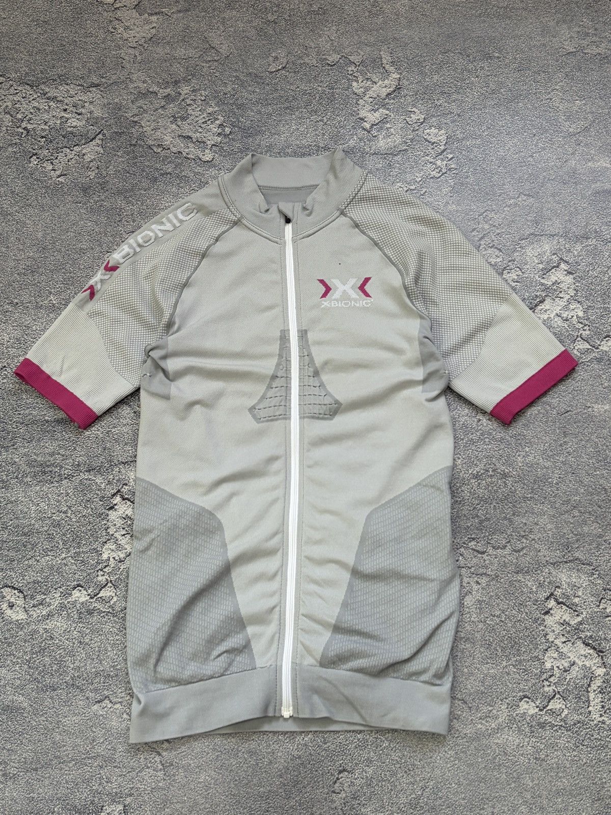 Vintage X-Bionic Lady Bike Race Short Sleeve Jersey Gray/Pink Size M Size M / US 6-8 / IT 42-44 - 1 Thumbnail