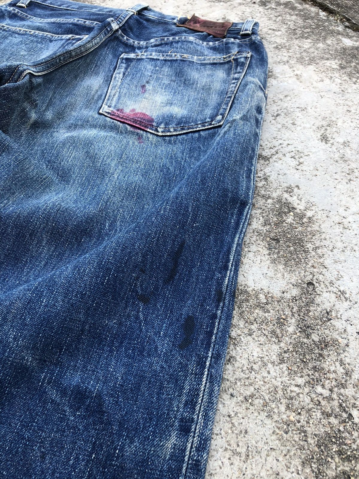 HOLLYWOOD RANCH MARKET × Japanese Brand SELVEDGE PAINTED DENIM BY HRM Size US 30 / EU 46 - 13 Thumbnail